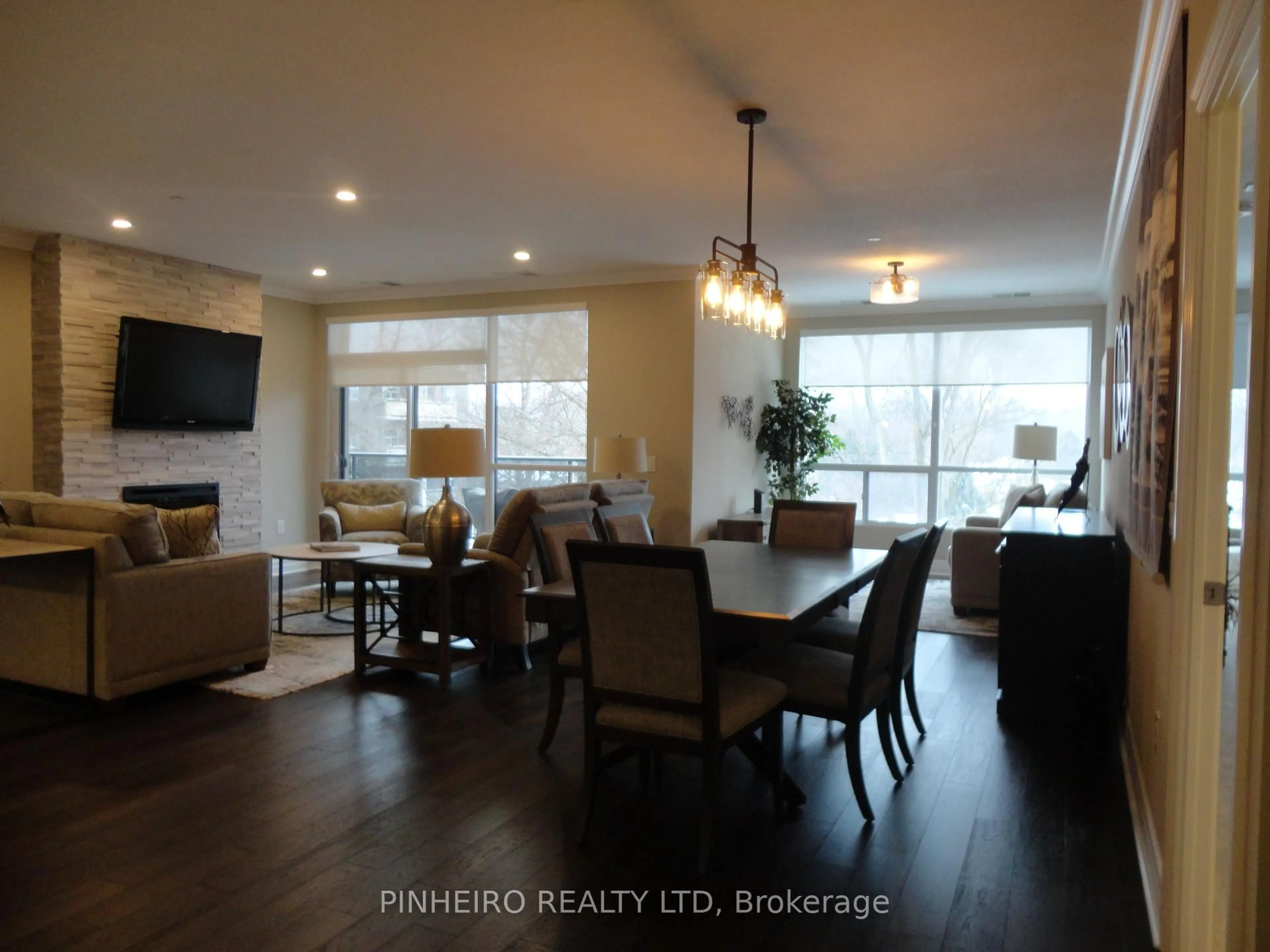 Dining room, wood/laminate floor for 1200 Commissioners Rd #504, London South Ontario N6K 0J7