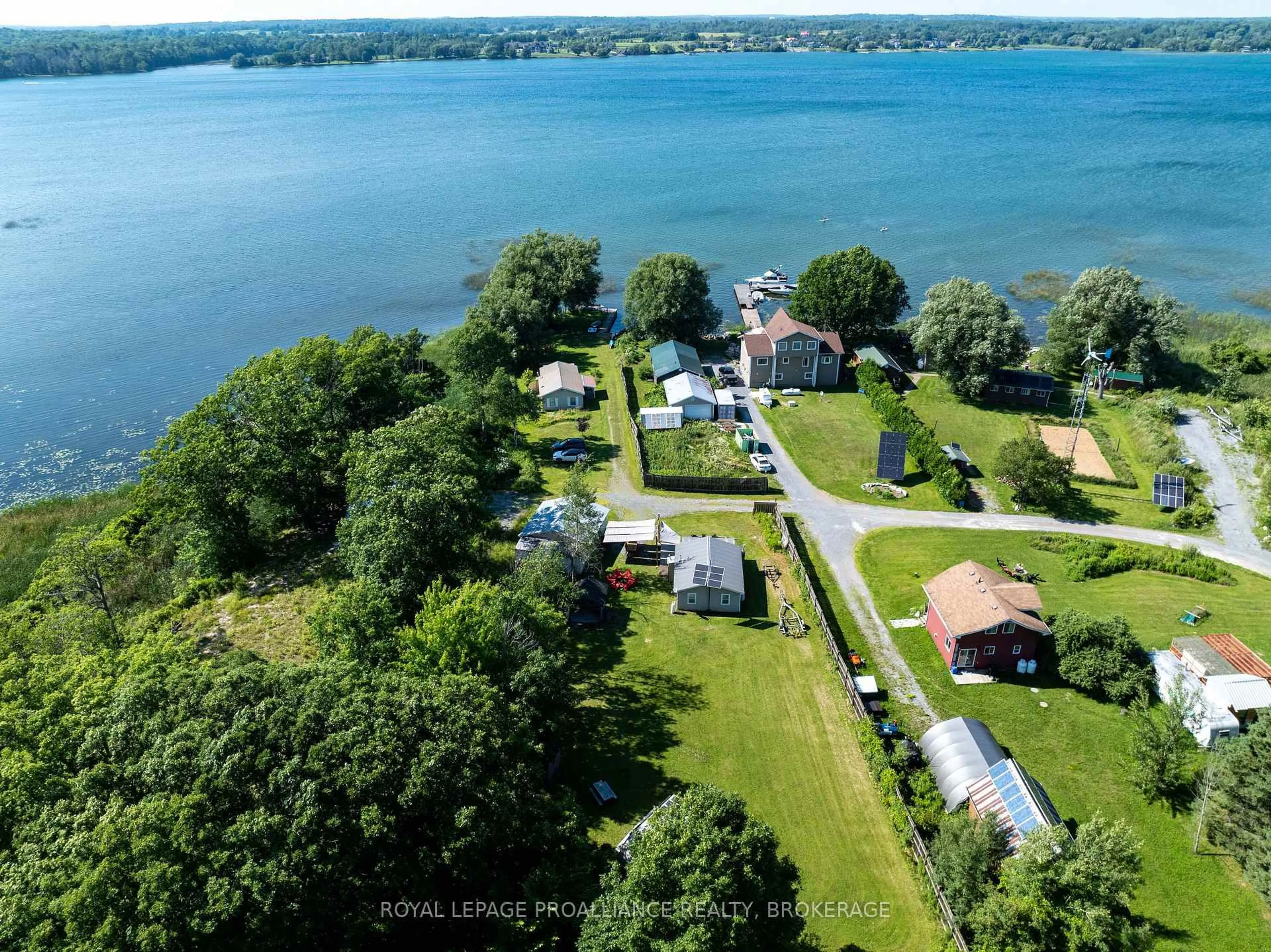 A pic from outside/outdoor area/front of a property/back of a property/a pic from drone, water/lake/river/ocean view for 356 Driscoll Rd #C, Gananoque Ontario K7G 2V6