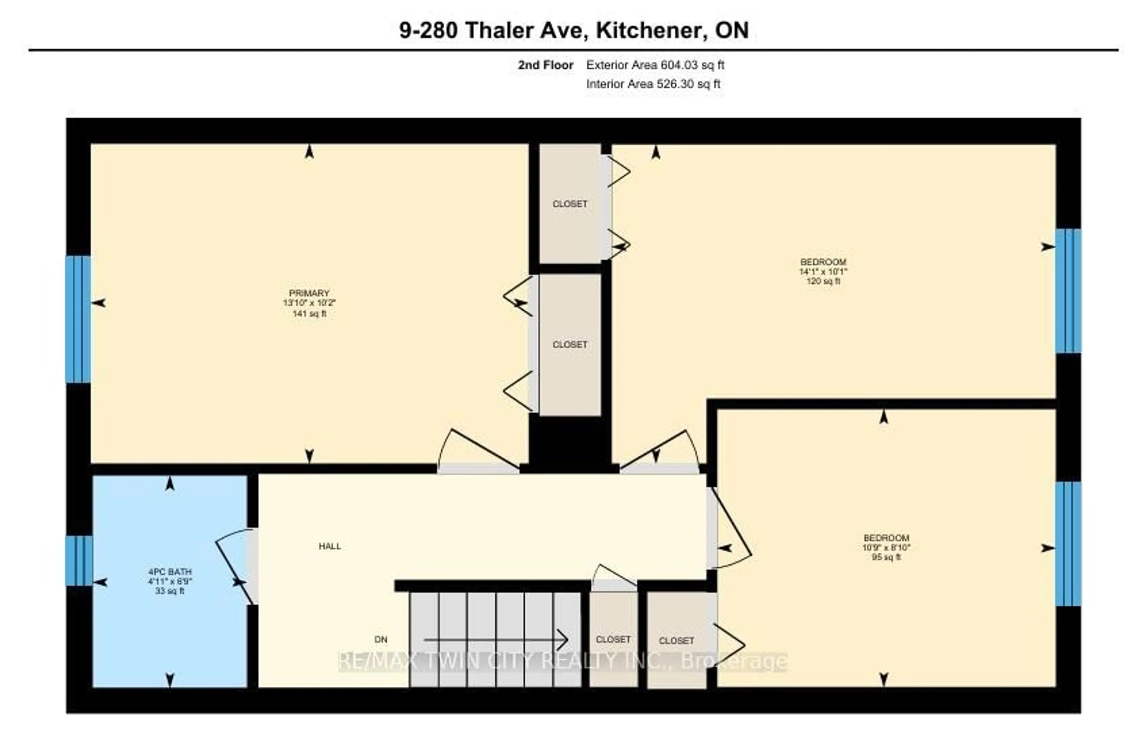 Floor plan for 280 Thaler Ave #9, Kitchener Ontario N2A 1R6