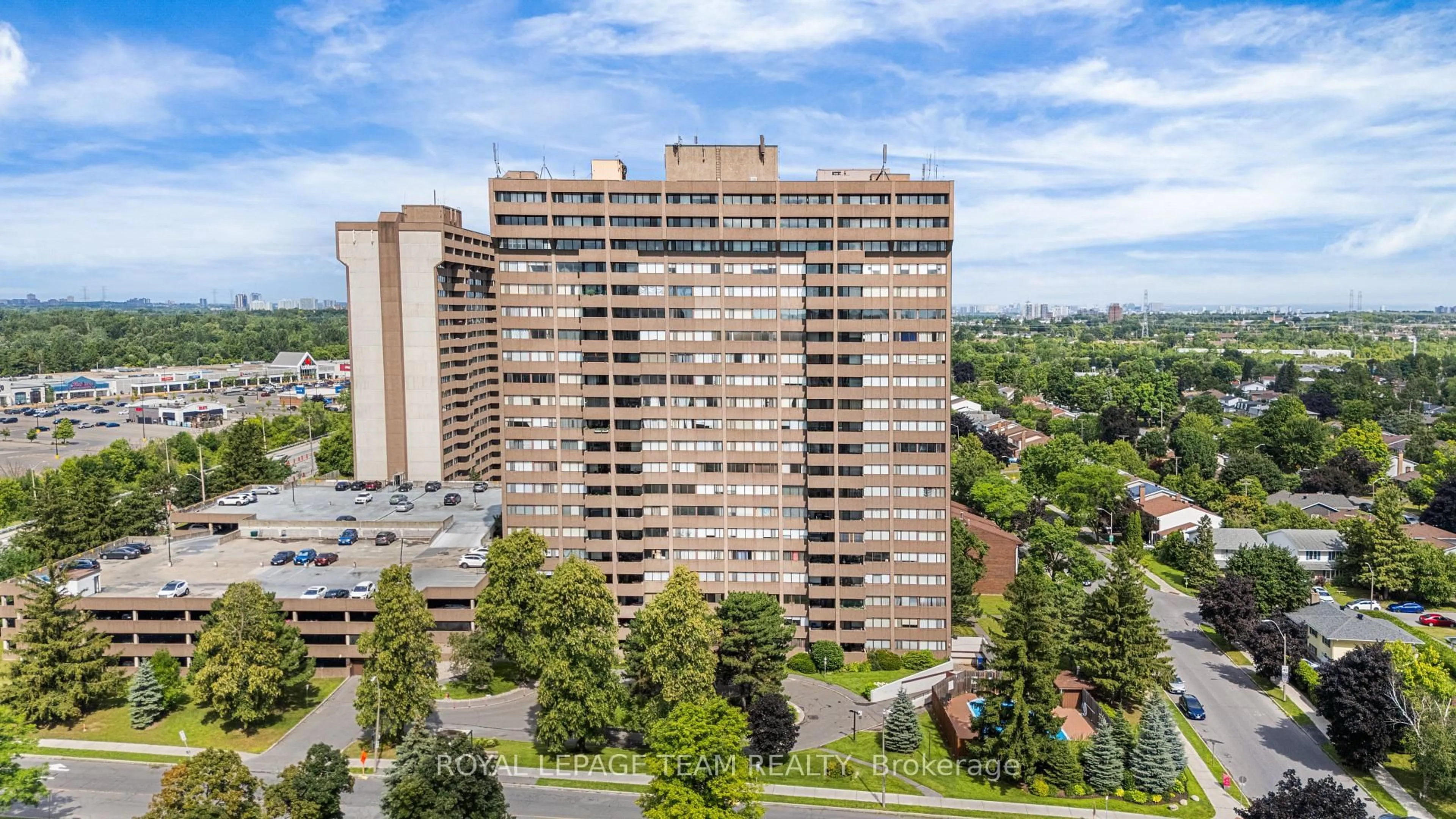 A pic from outside/outdoor area/front of a property/back of a property/a pic from drone, city buildings view from balcony for 1285 Cahill Dr #1607, Ottawa Ontario K1V 9A7