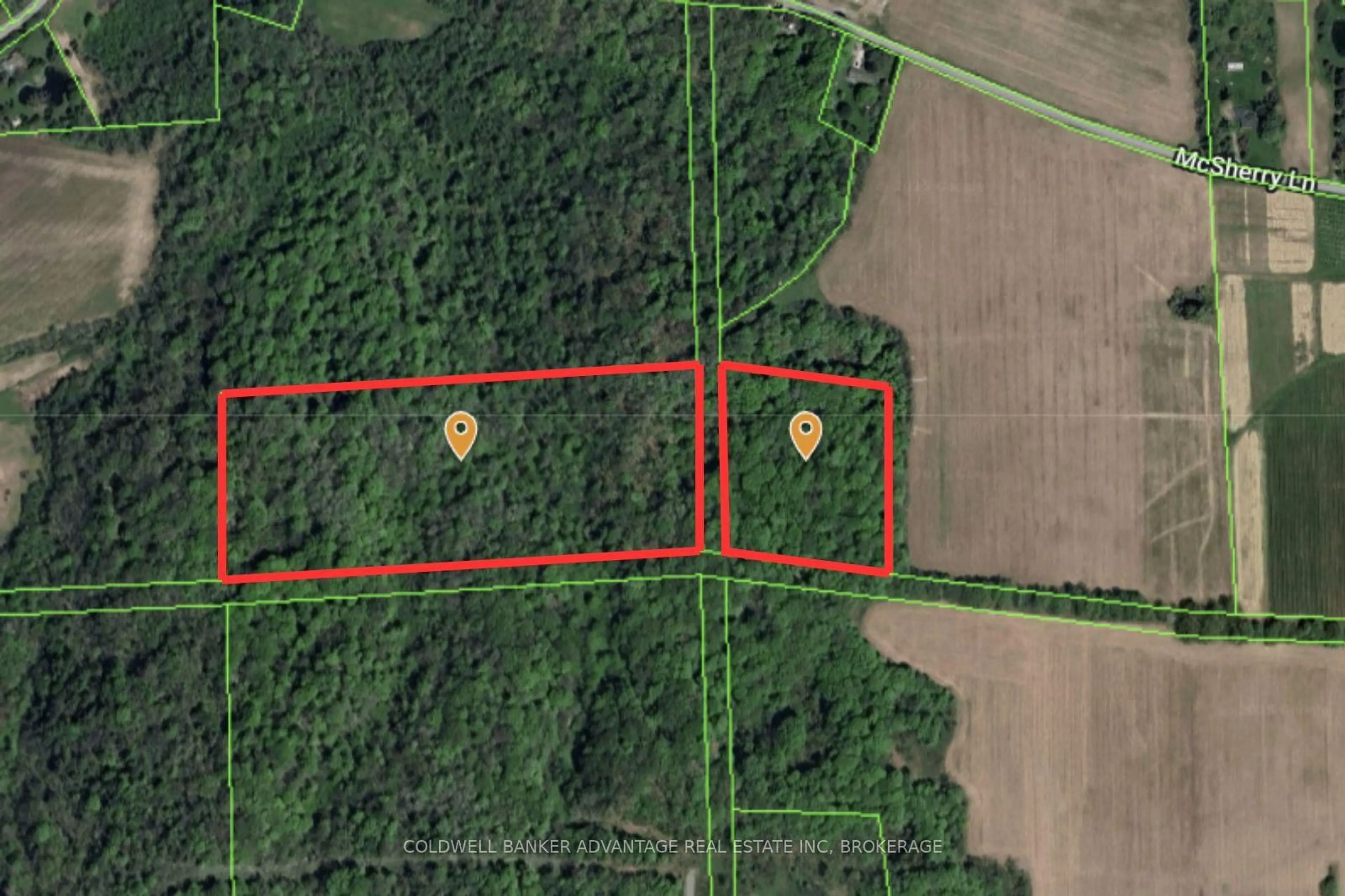 A pic from outside/outdoor area/front of a property/back of a property/a pic from drone, forest/trees view for 154&155 Lot, Thorold Ontario L0S 1E6