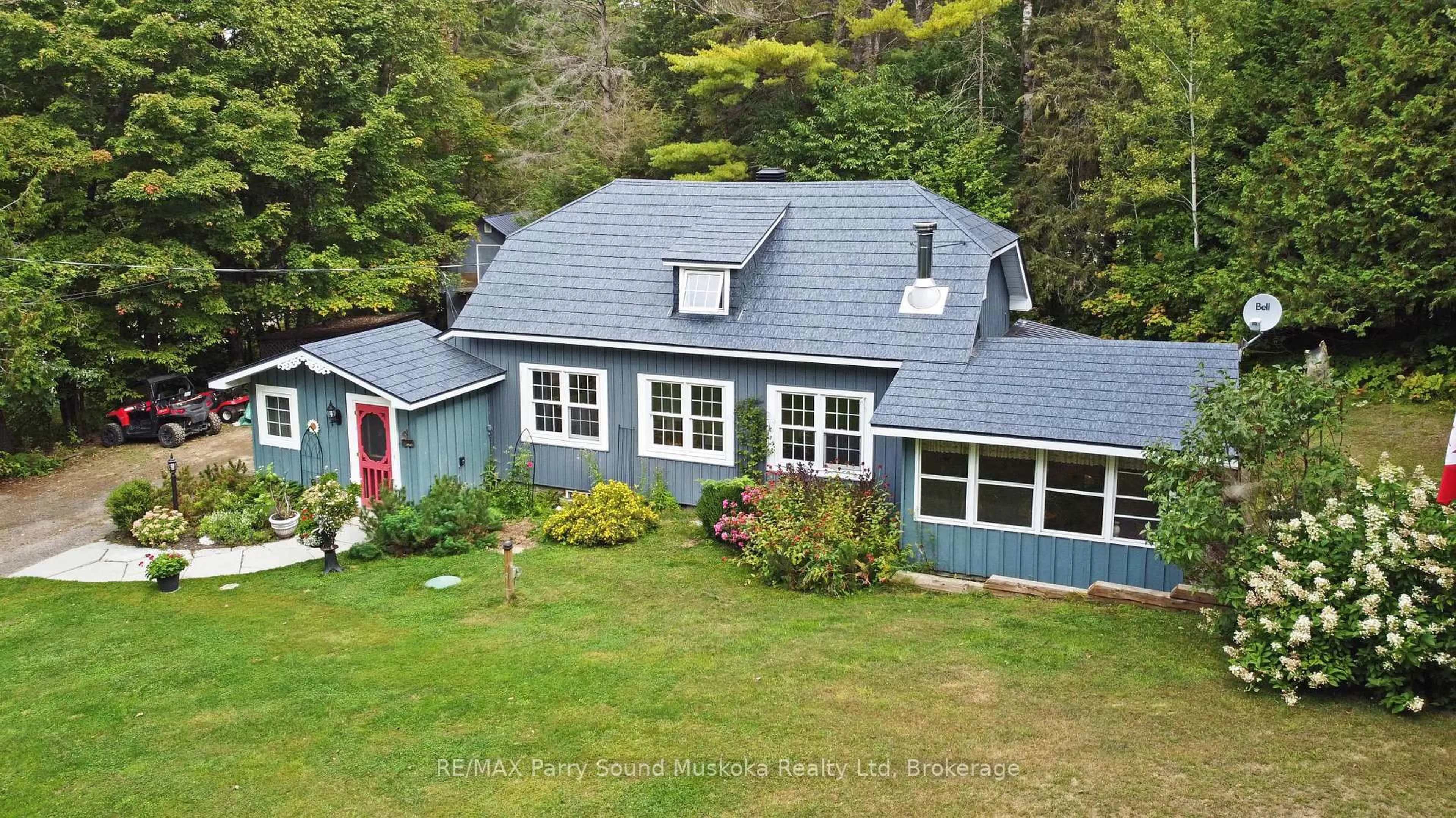 A pic from outside/outdoor area/front of a property/back of a property/a pic from drone, unknown for 159 Boundary Spur Rd, Whitestone Ontario P0A 1G0