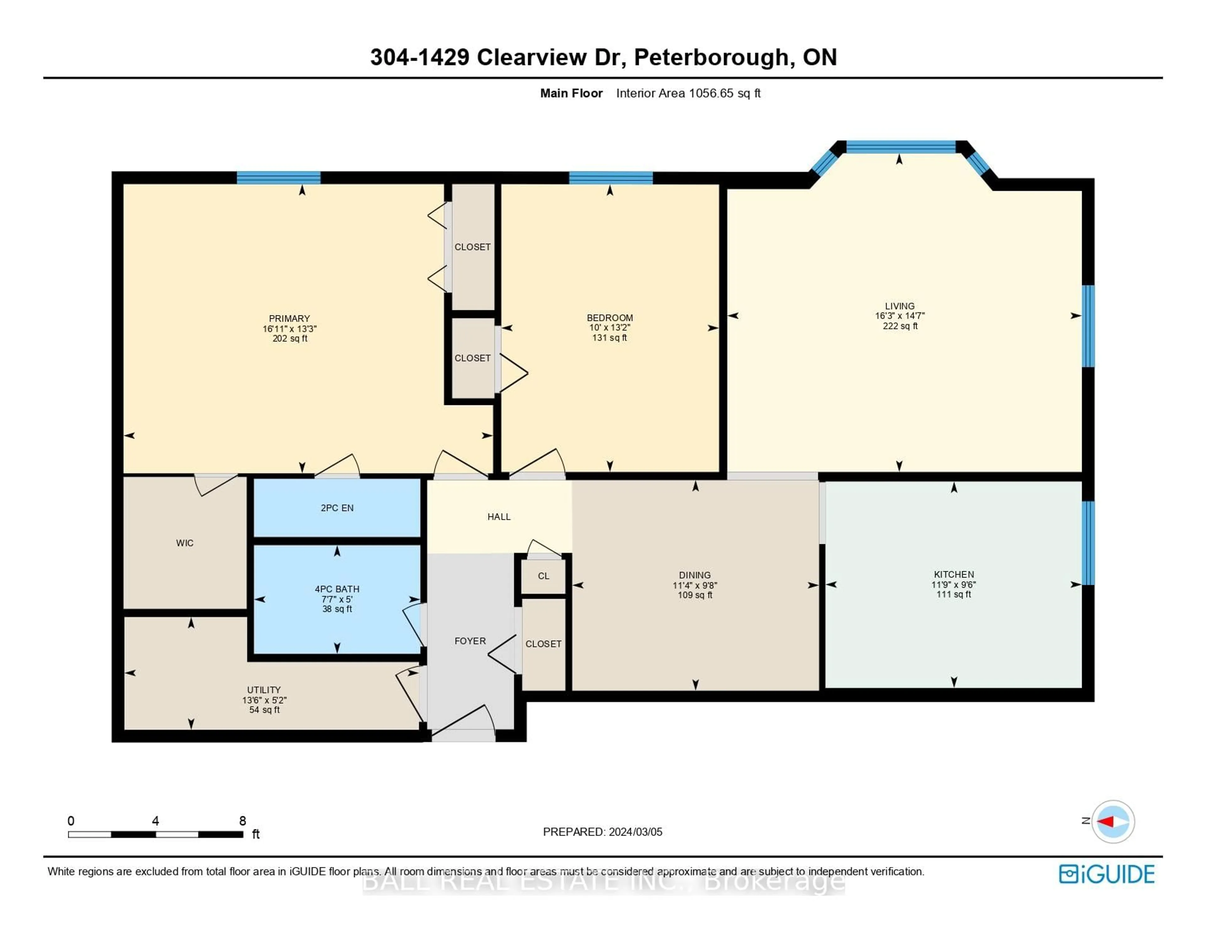 Floor plan for 1429 Clearview Dr #304, Peterborough Ontario K9K 1X8