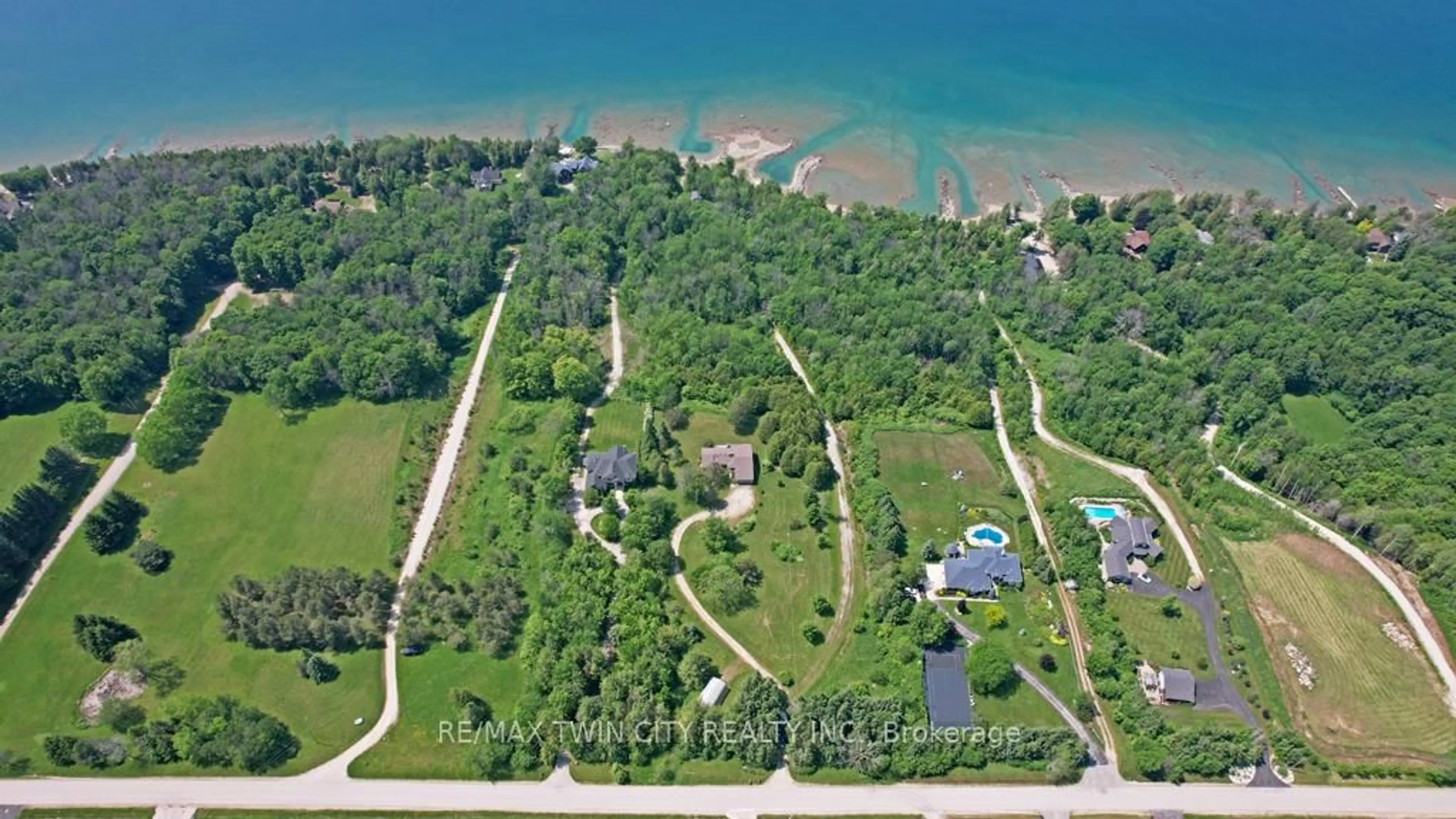 A pic from outside/outdoor area/front of a property/back of a property/a pic from drone, water/lake/river/ocean view for 350320 CONCESSION A Concession, Meaford Ontario N0H 1B0