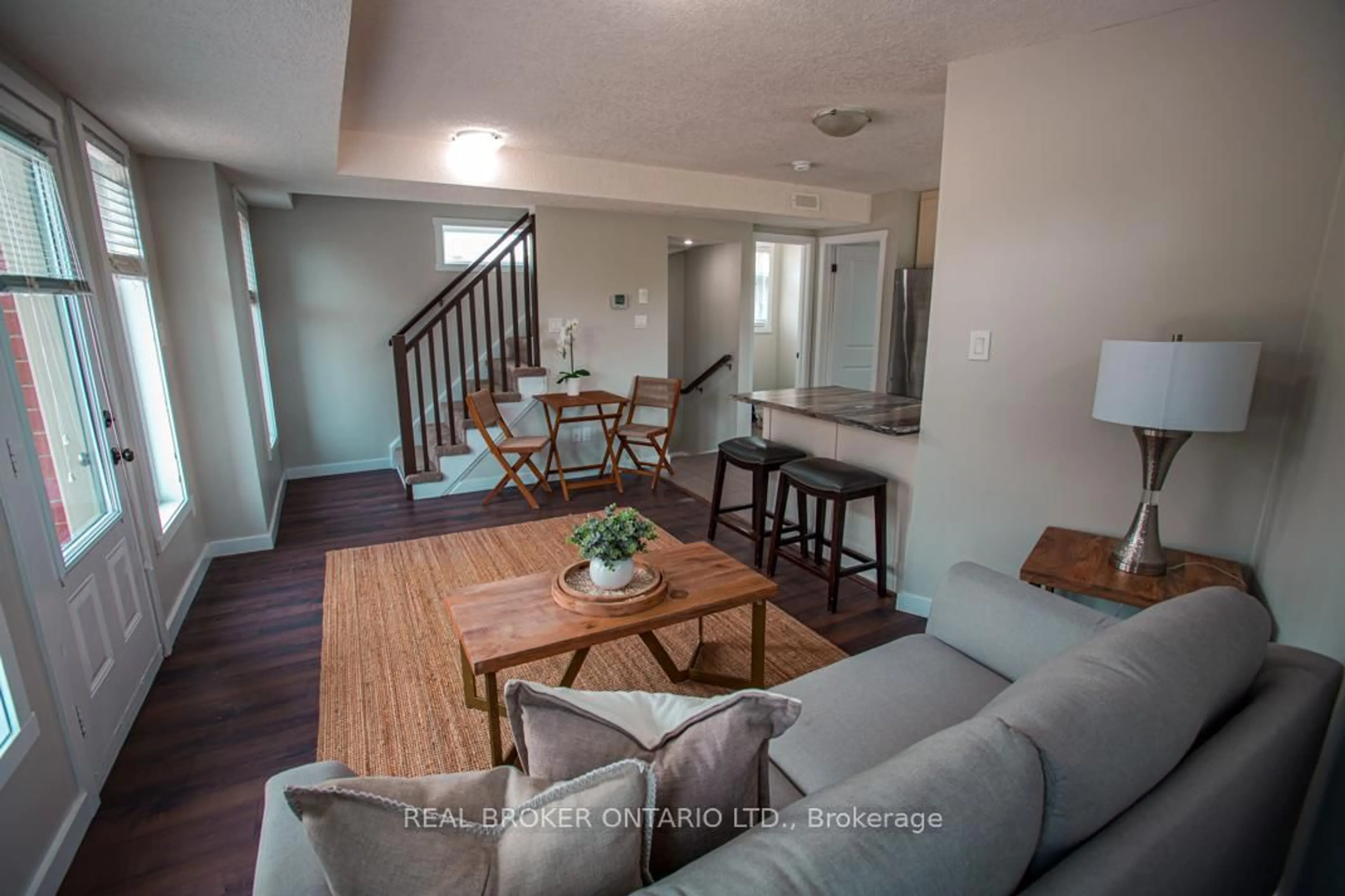 Living room with furniture, unknown for 489 East Ave #B, Kitchener Ontario N2H 0A8