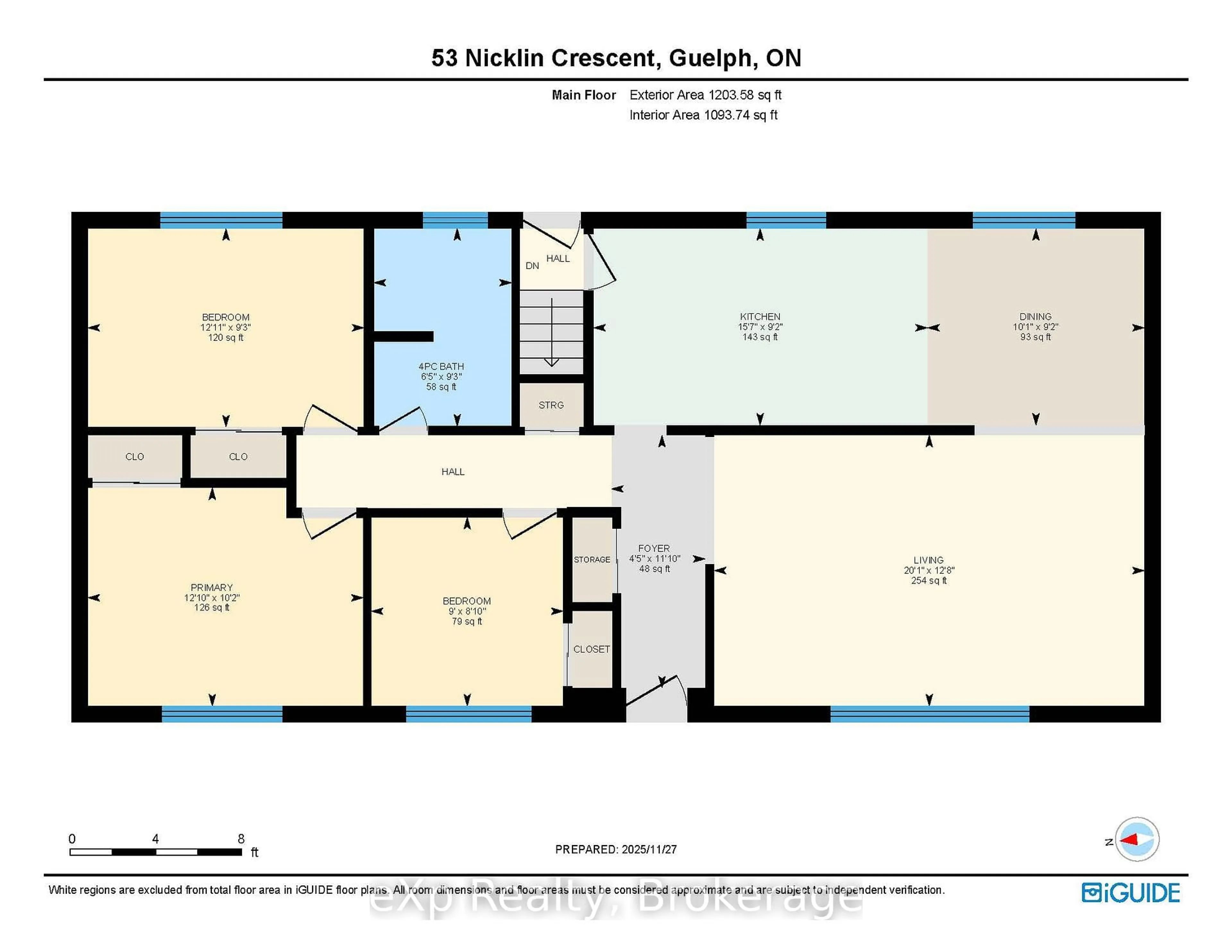 Floor plan for 53 Nicklin Cres, Guelph Ontario N1H 5G1