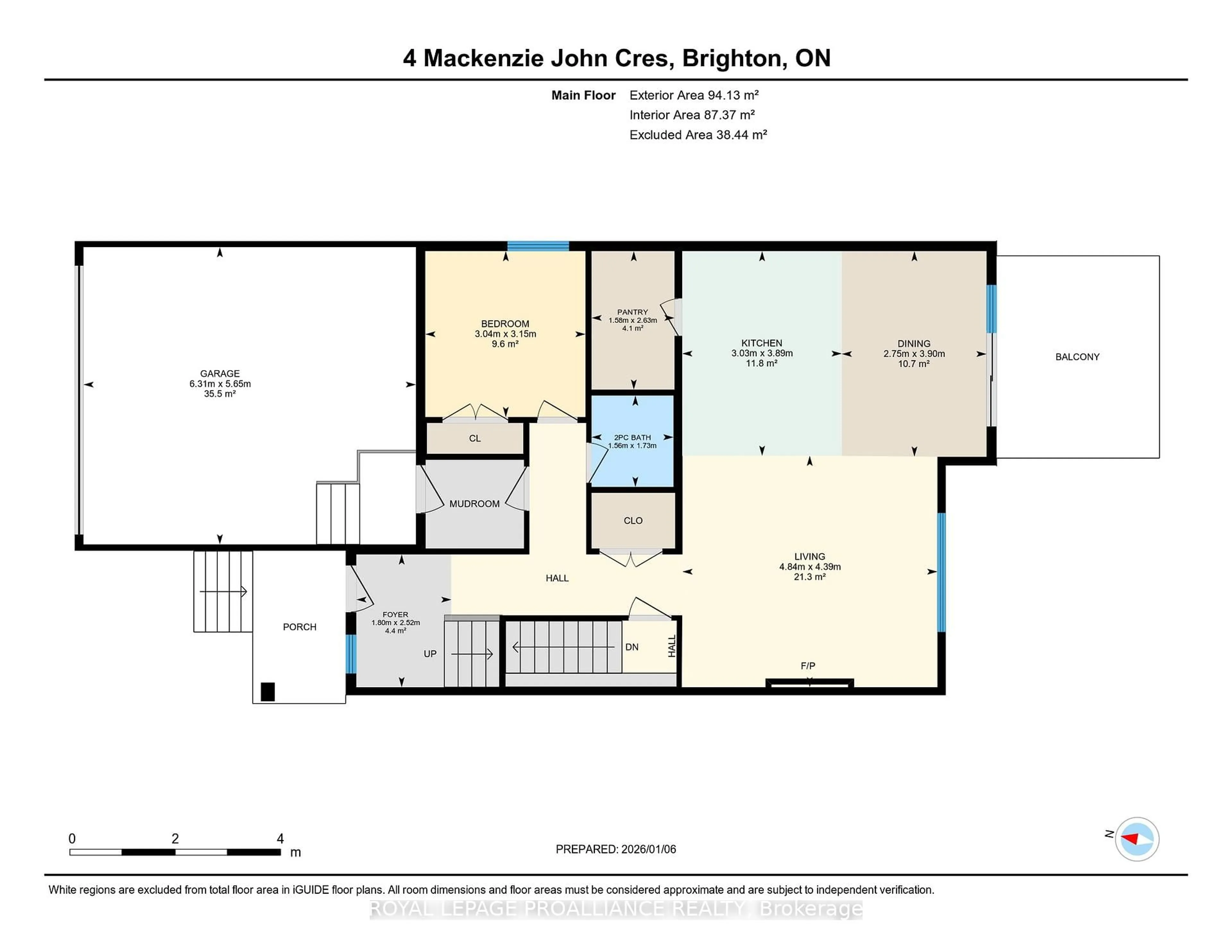 Floor plan for 4 Mackenzie John Cres, Brighton Ontario K0K 1H0