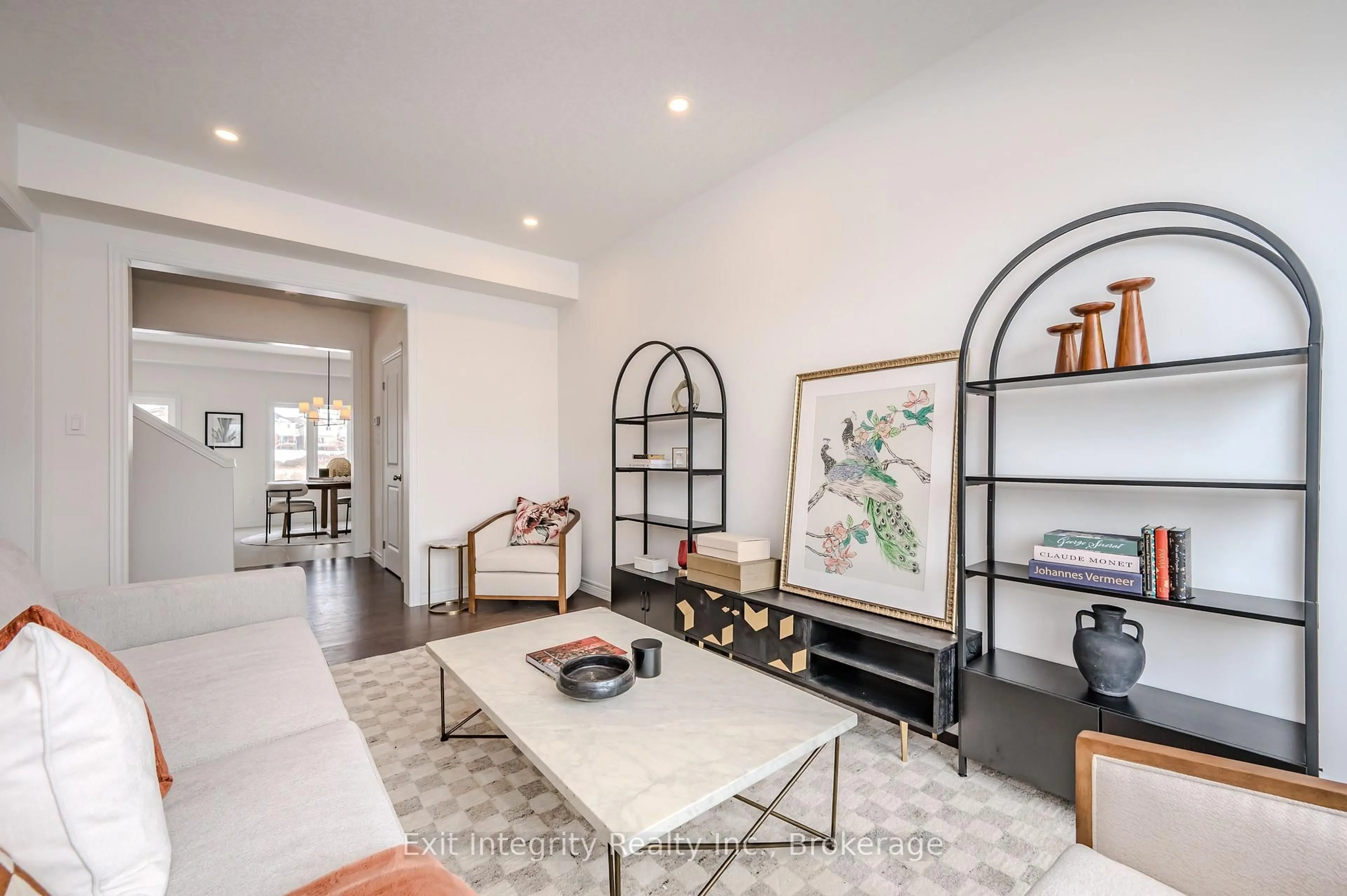 Living room with furniture, ceramic/tile floor for 21 Sora Lane, Guelph Ontario N1E 0T4