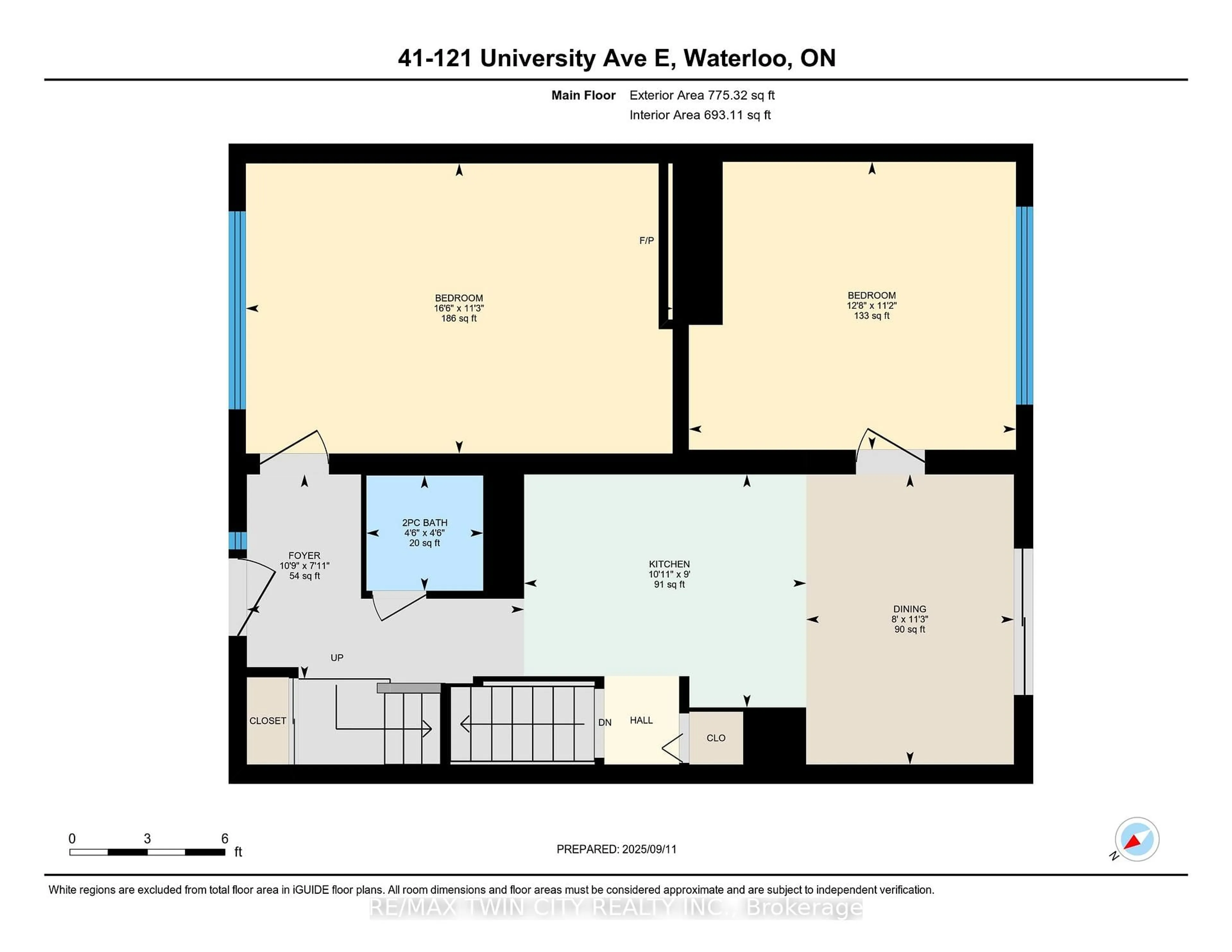 Floor plan for 121 University Ave #41, Waterloo Ontario N2J 4J1