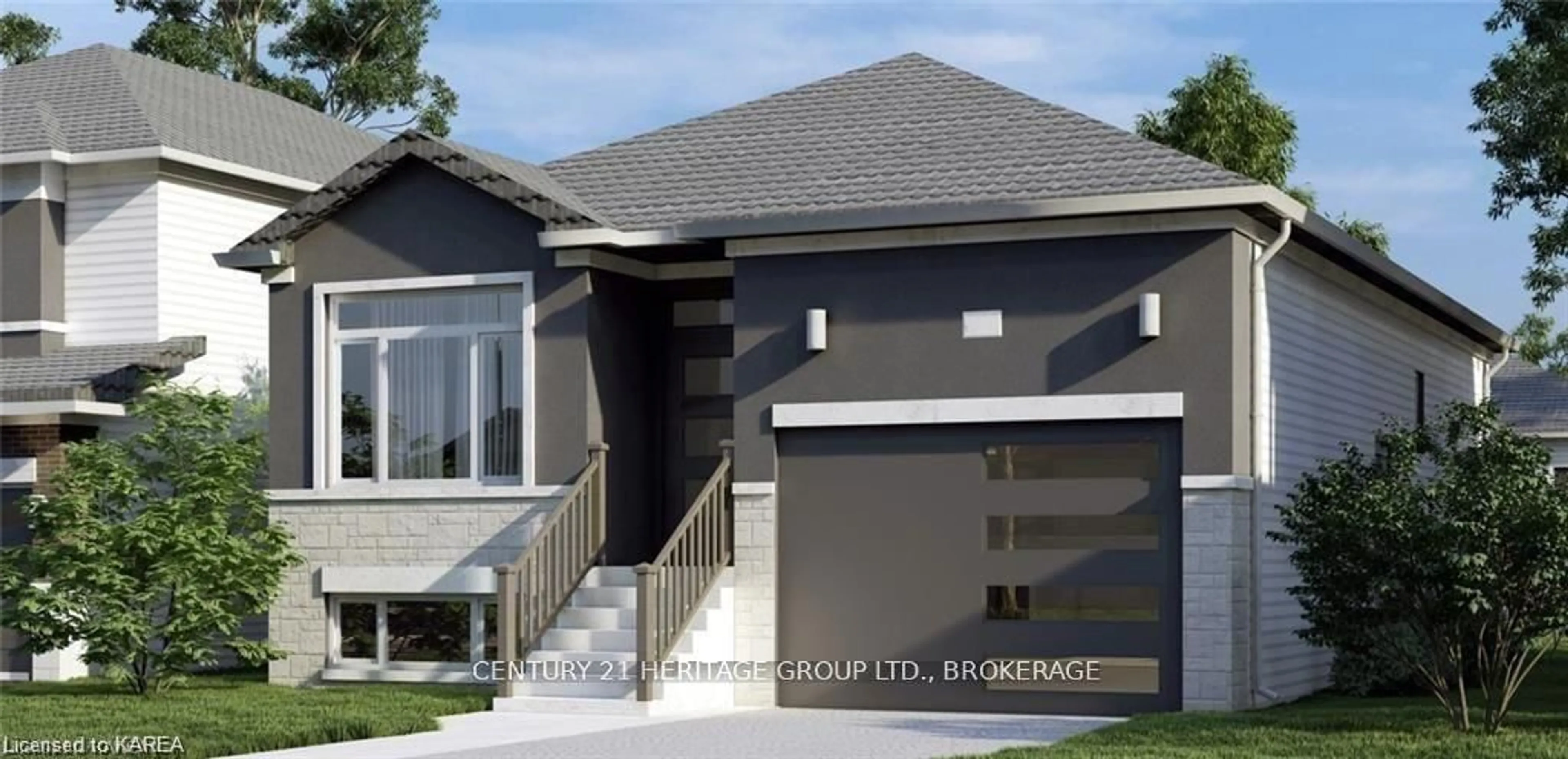 Home with vinyl exterior material, street for 105 Creighton(lot 63) Dr, Newburgh Ontario K0K 2S0