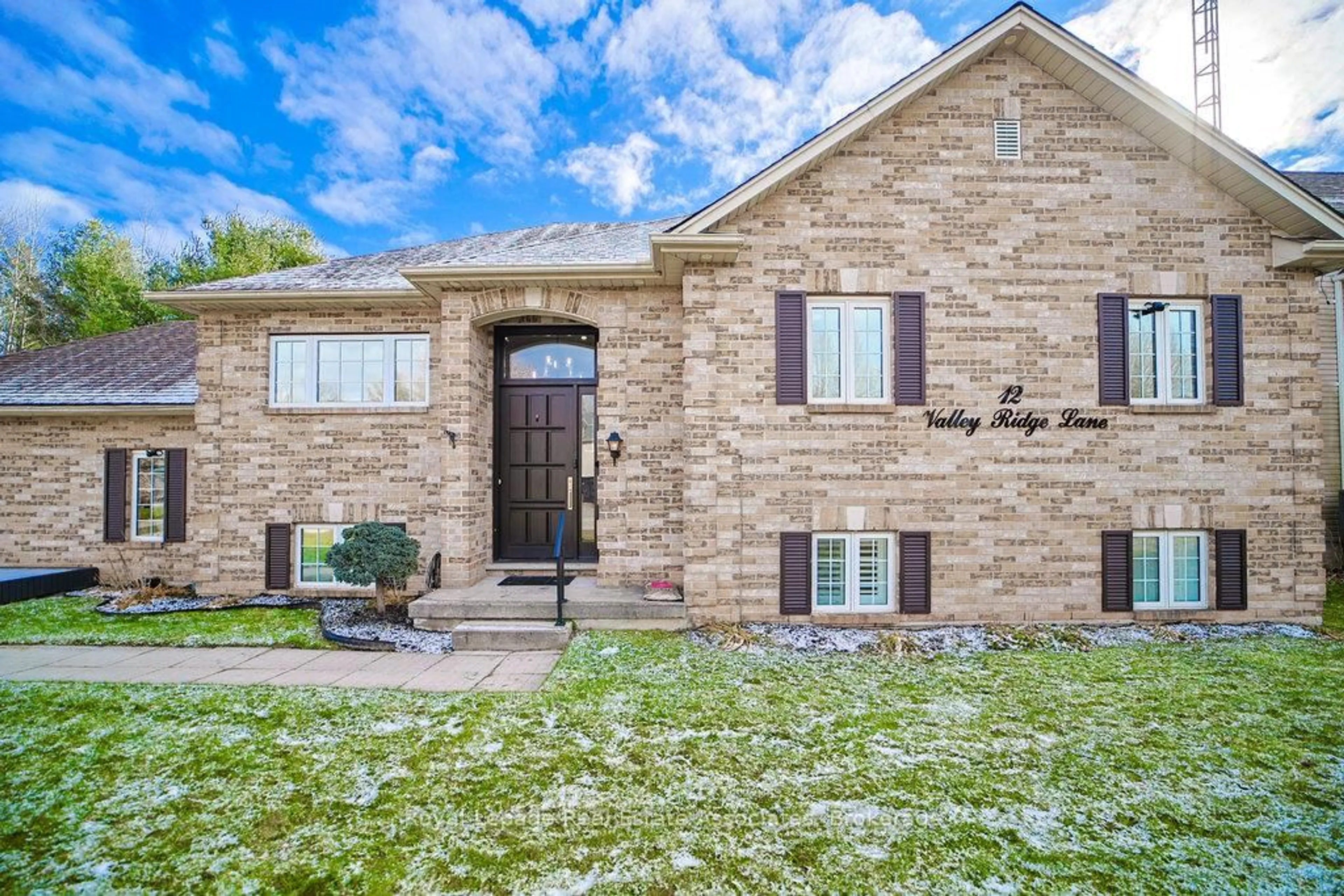 Home with brick exterior material, street for 12 Valley Ridge Lane, Hamilton Ontario L8N 2Z7