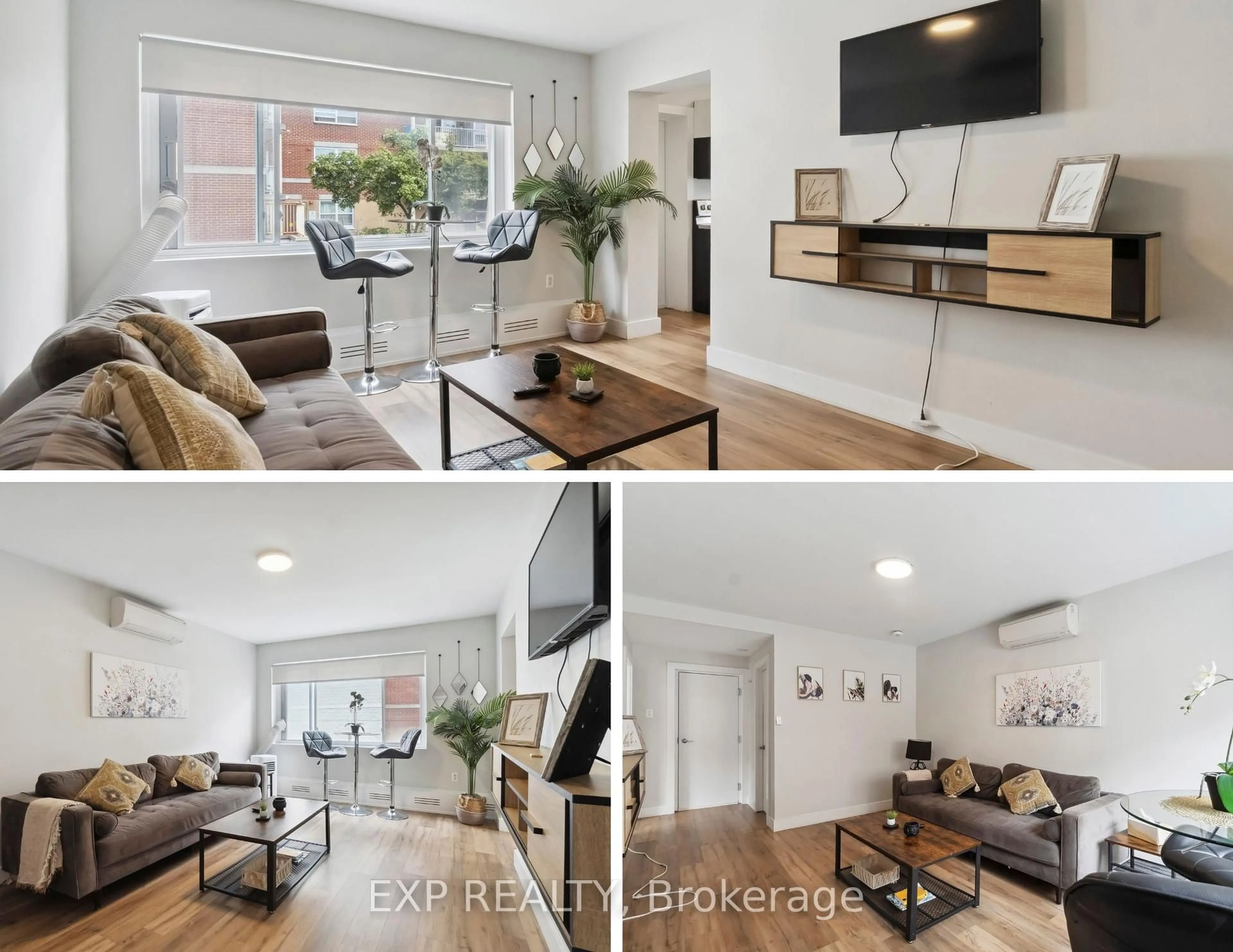 Living room with furniture, wood/laminate floor for 184 Murray St, Ottawa Ontario K1N 5M8