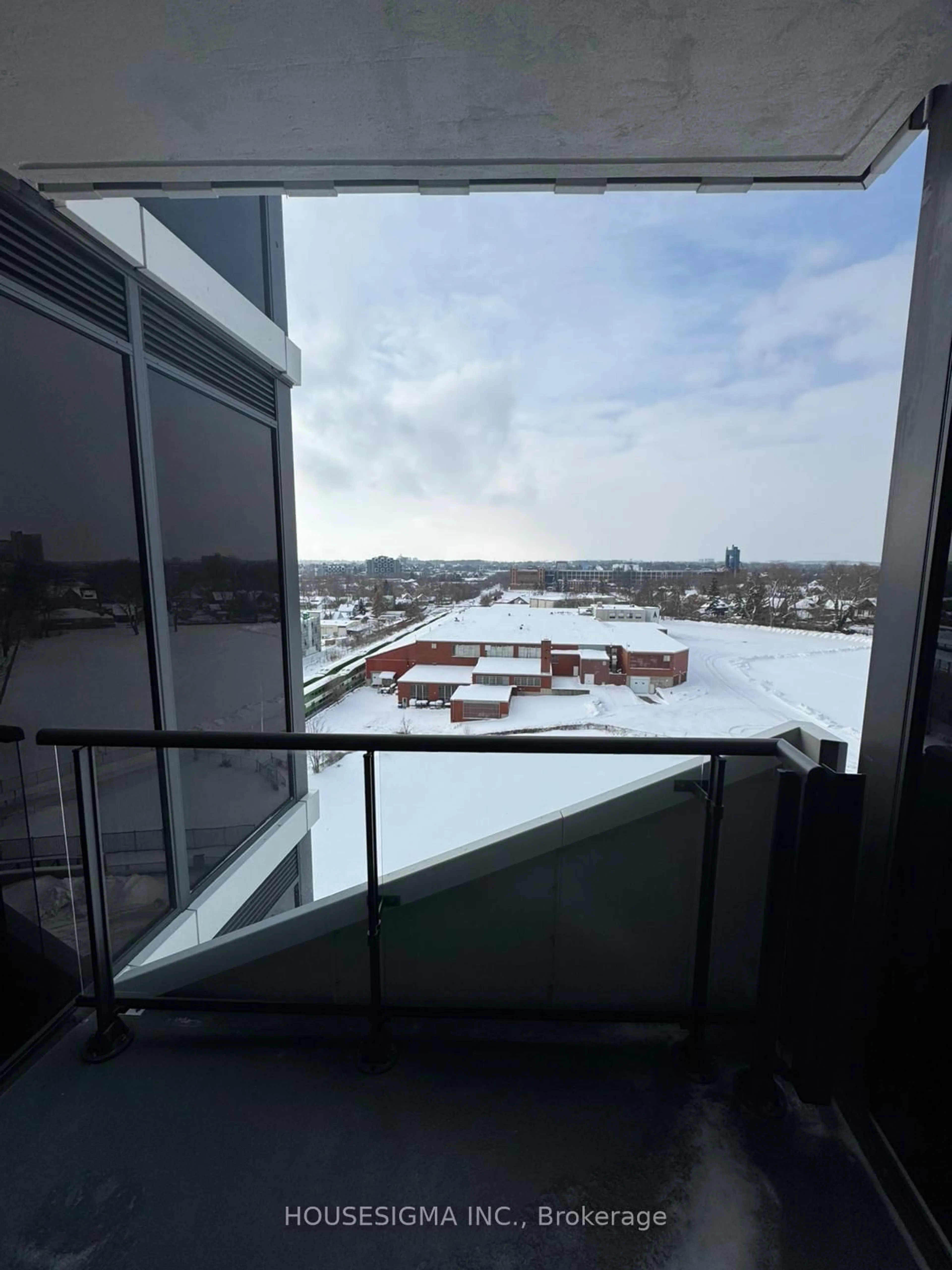 Balcony in the apartment, city buildings view from balcony for 25 Wellington St #806, Kitchener Ontario N2G 0G5