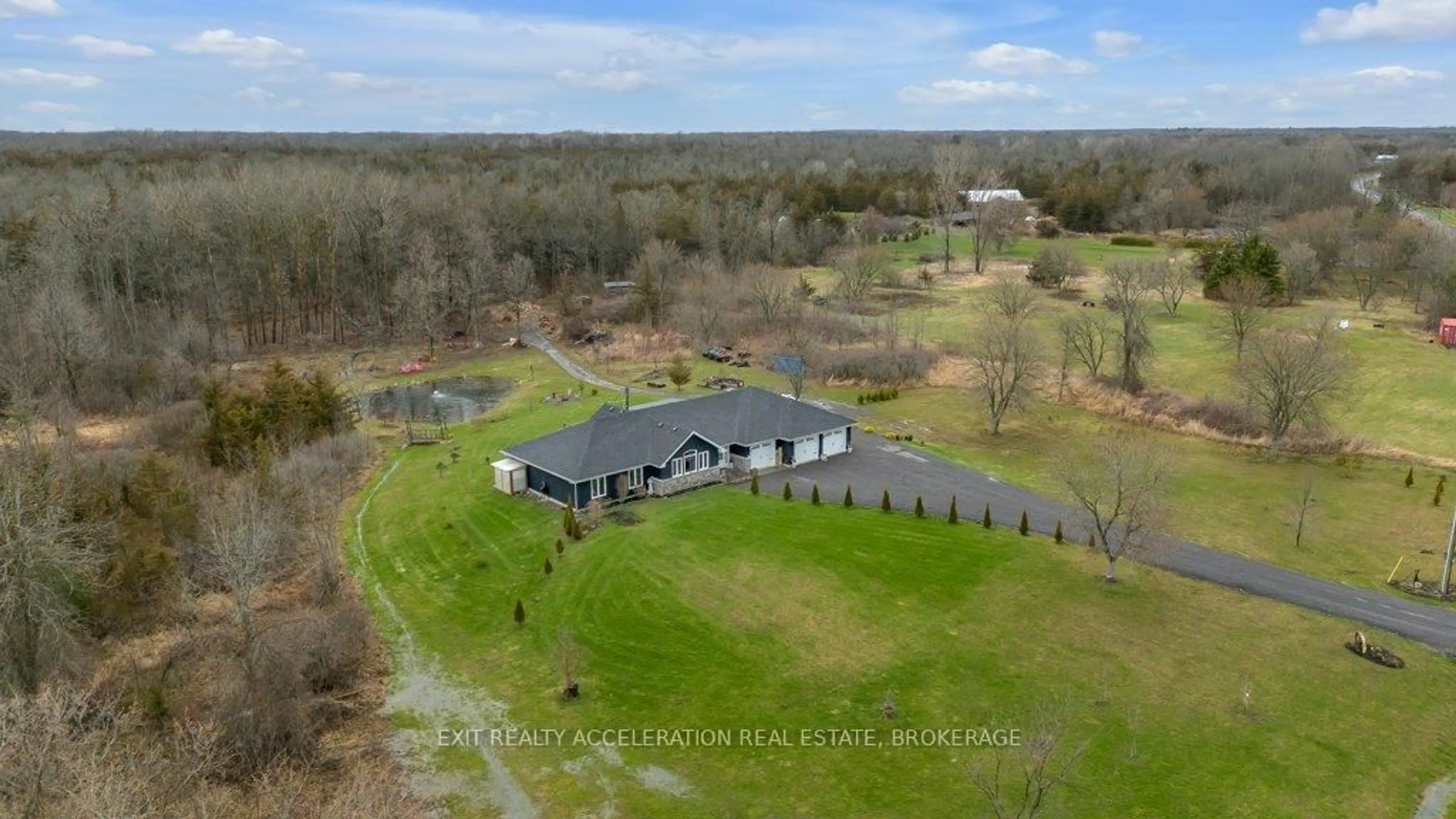 A pic from outside/outdoor area/front of a property/back of a property/a pic from drone, water/lake/river/ocean view for 4704 County Rd 9, Napanee Ontario K7R 3K8