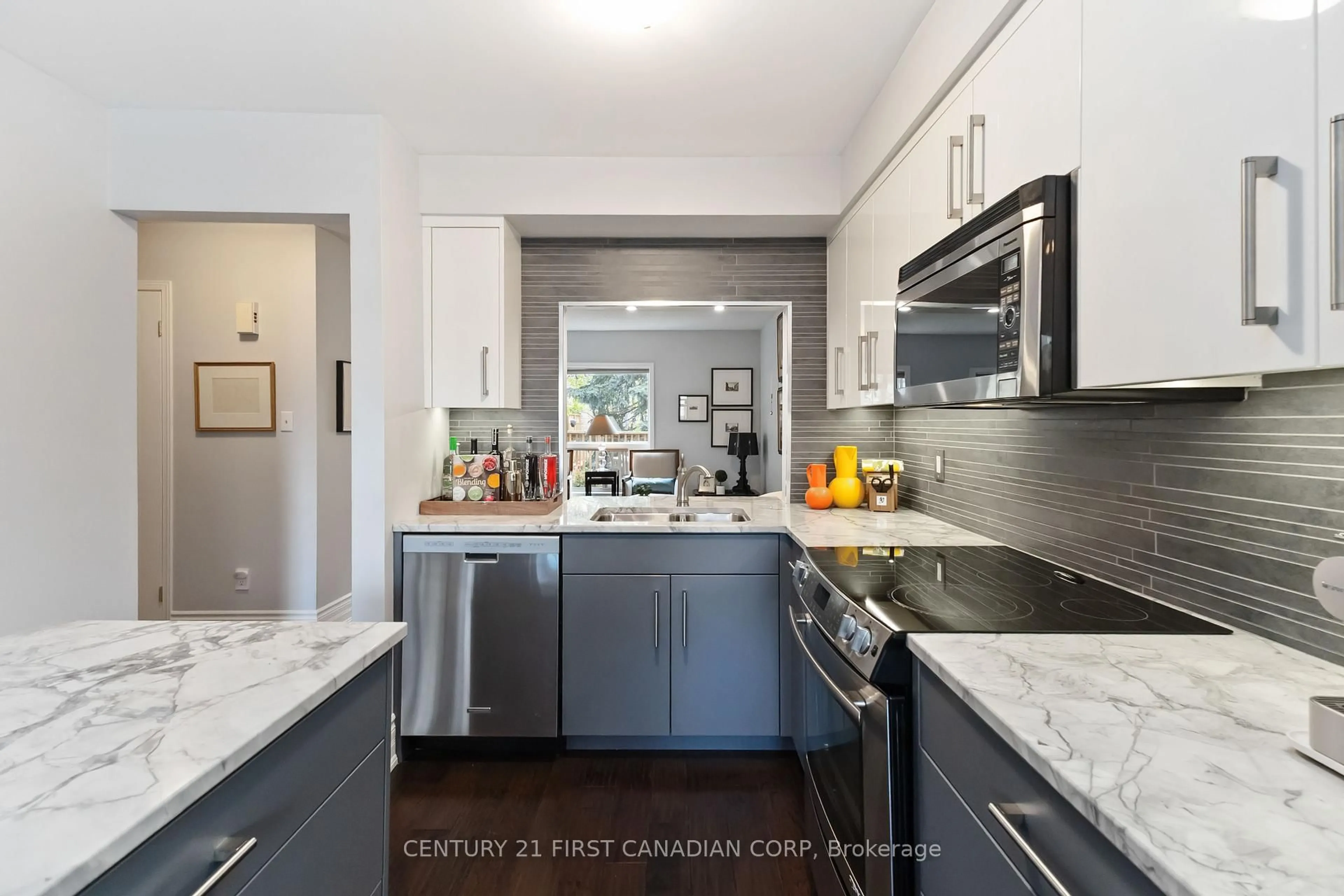 Open concept kitchen, ceramic/tile floor for 609 Colborne St #4, London East Ontario N6B 2V3