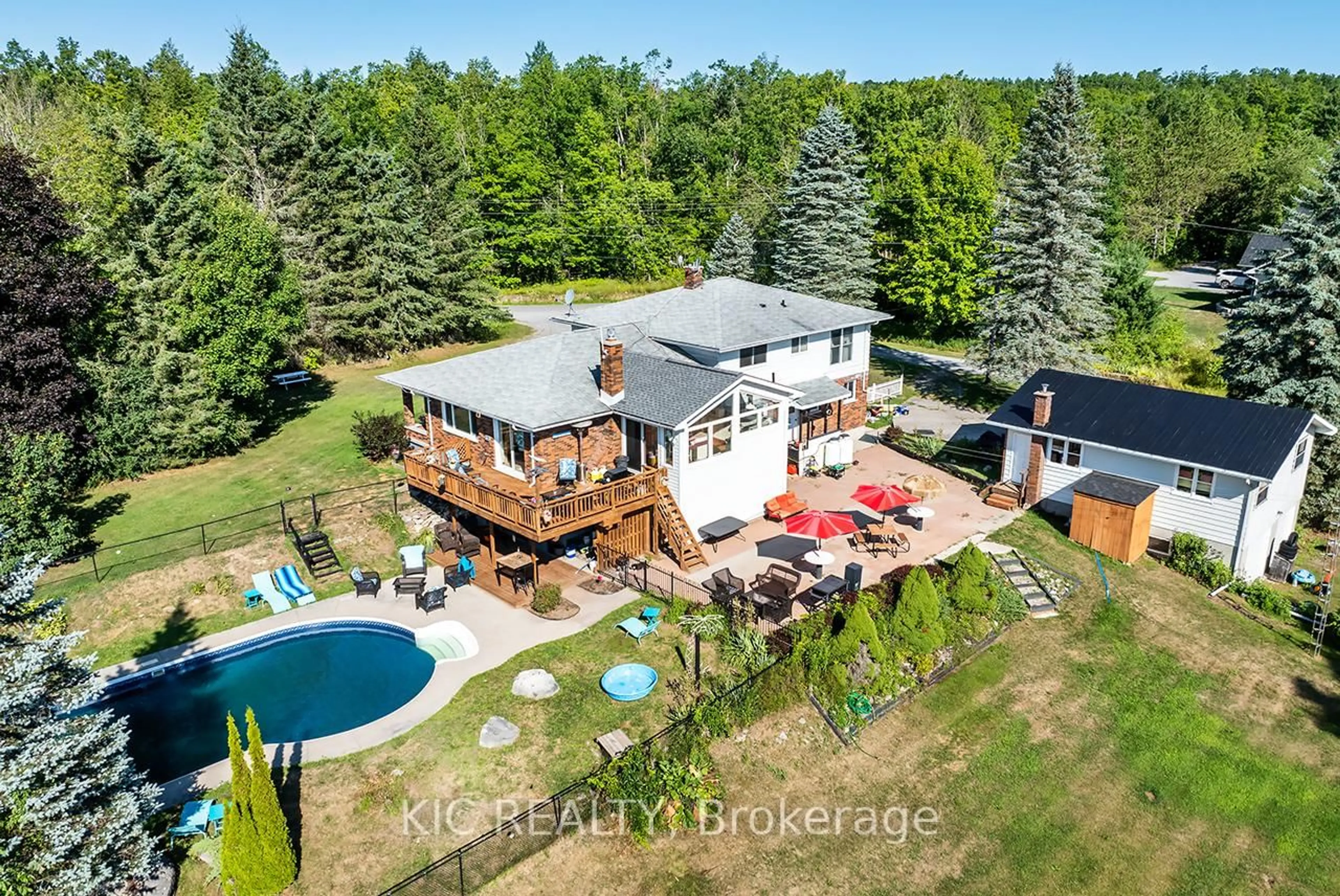 A pic from outside/outdoor area/front of a property/back of a property/a pic from drone, water/lake/river/ocean view for 529 Sawmill Rd, Douro-Dummer Ontario K0L 1H0