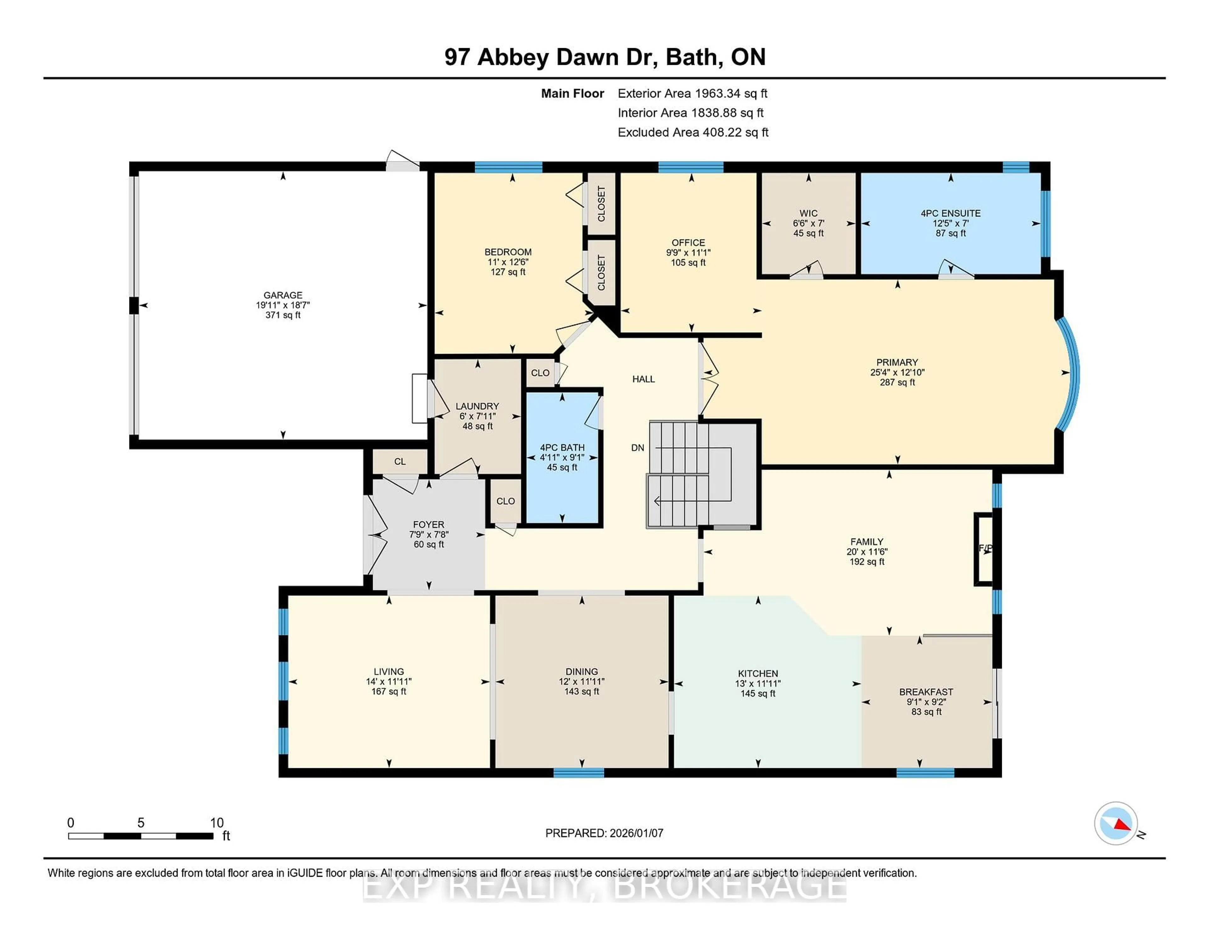 Floor plan for 97 ABBEY DAWN Dr, Bath Ontario K0H 1G0