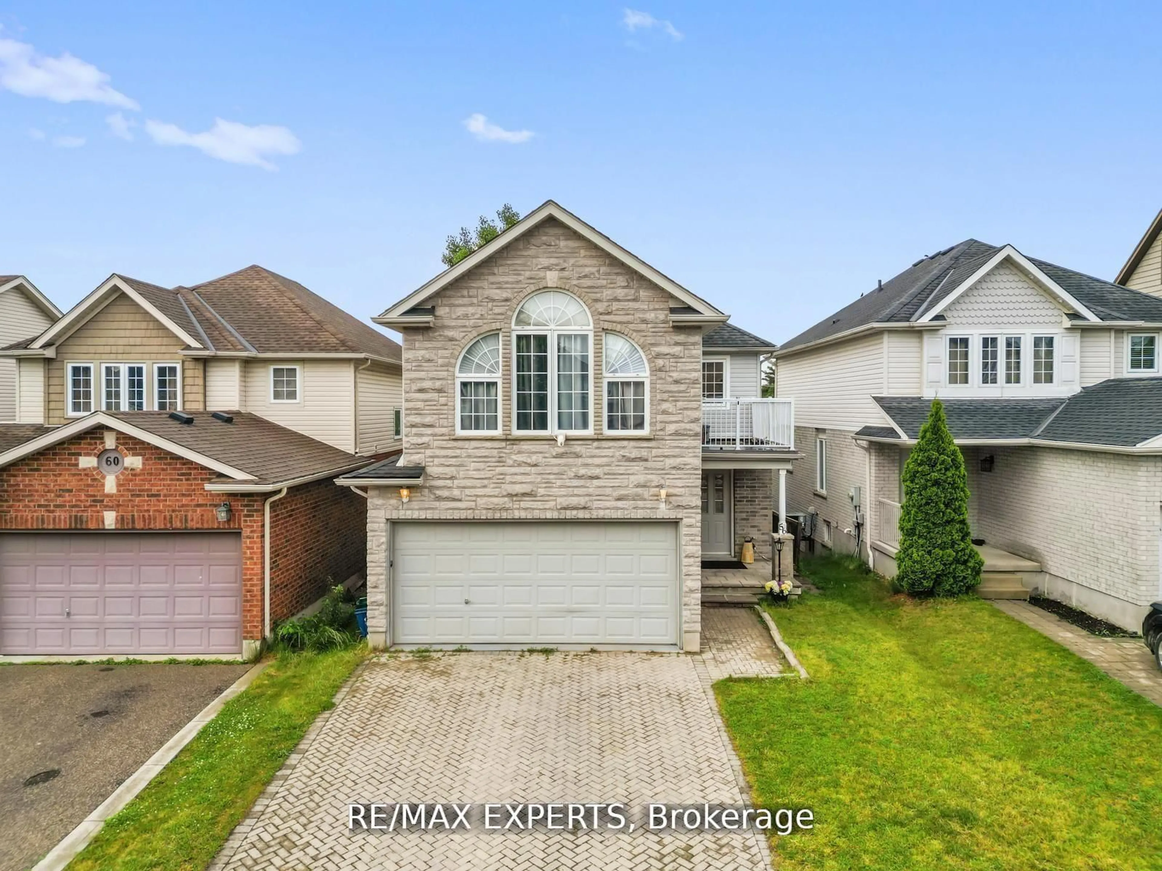 A pic from outside/outdoor area/front of a property/back of a property/a pic from drone, street for 56 Steepleridge St, Kitchener Ontario N2P 2W3