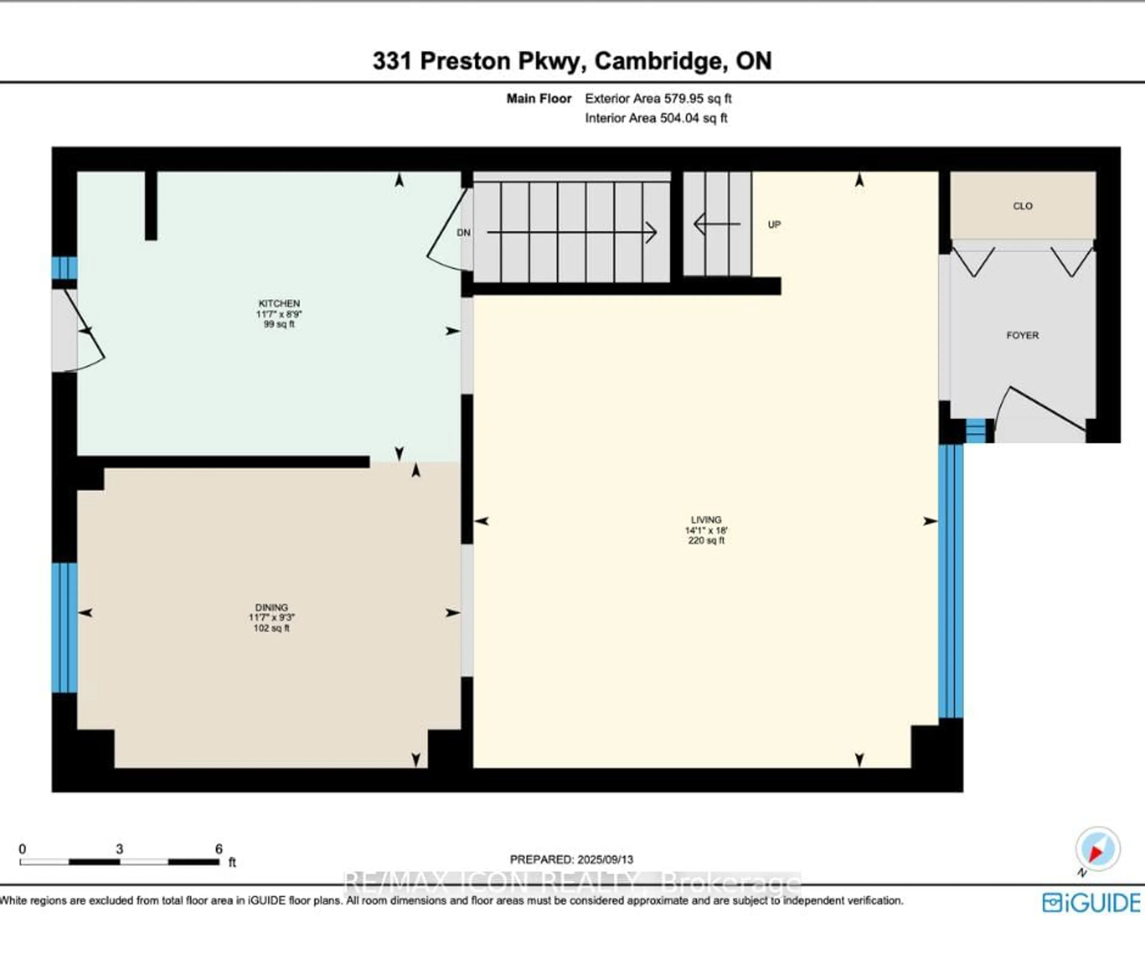 Floor plan for 331 Preston Pkwy, Cambridge Ontario N3H 4Z4