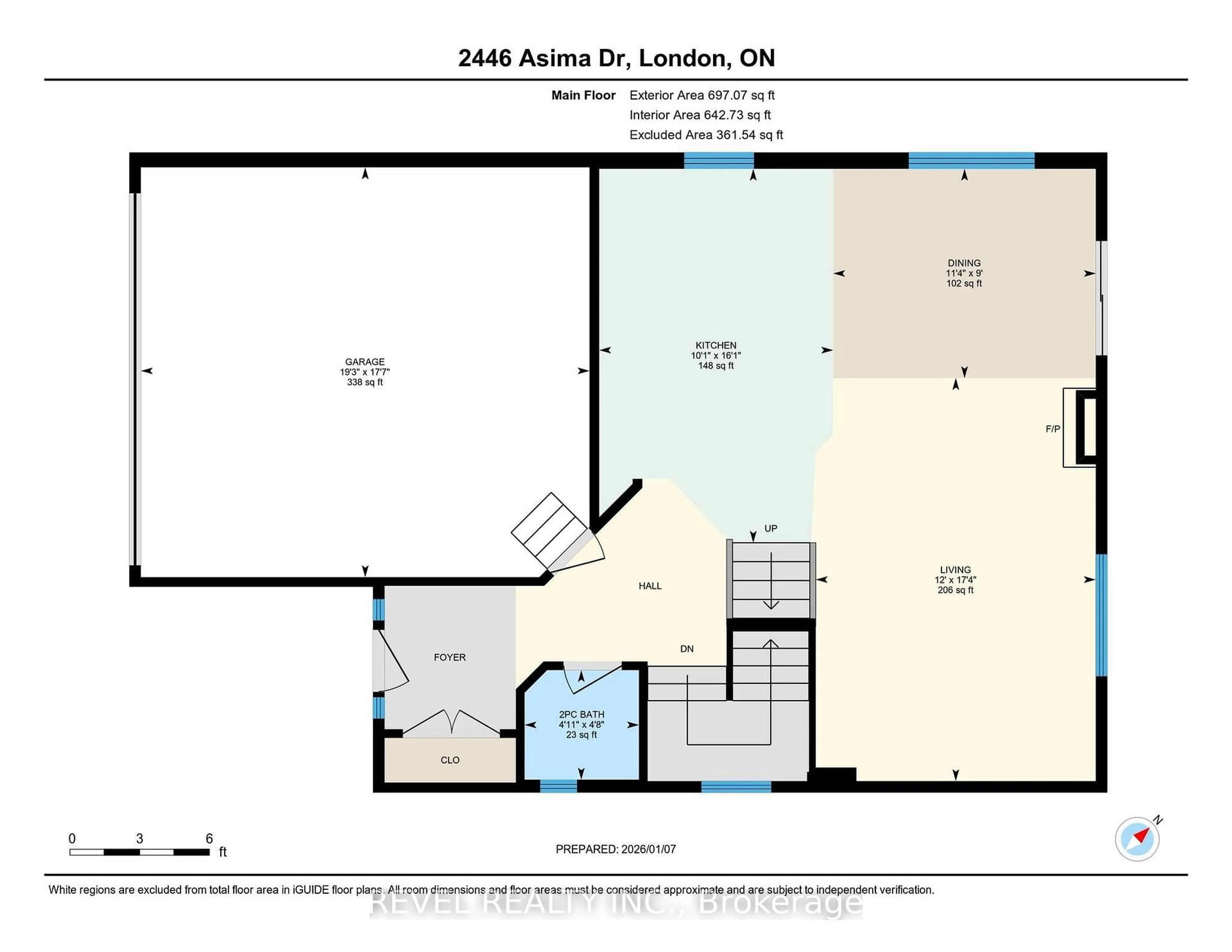 Floor plan for 2446 Asima Dr, London South Ontario N6M 0B3