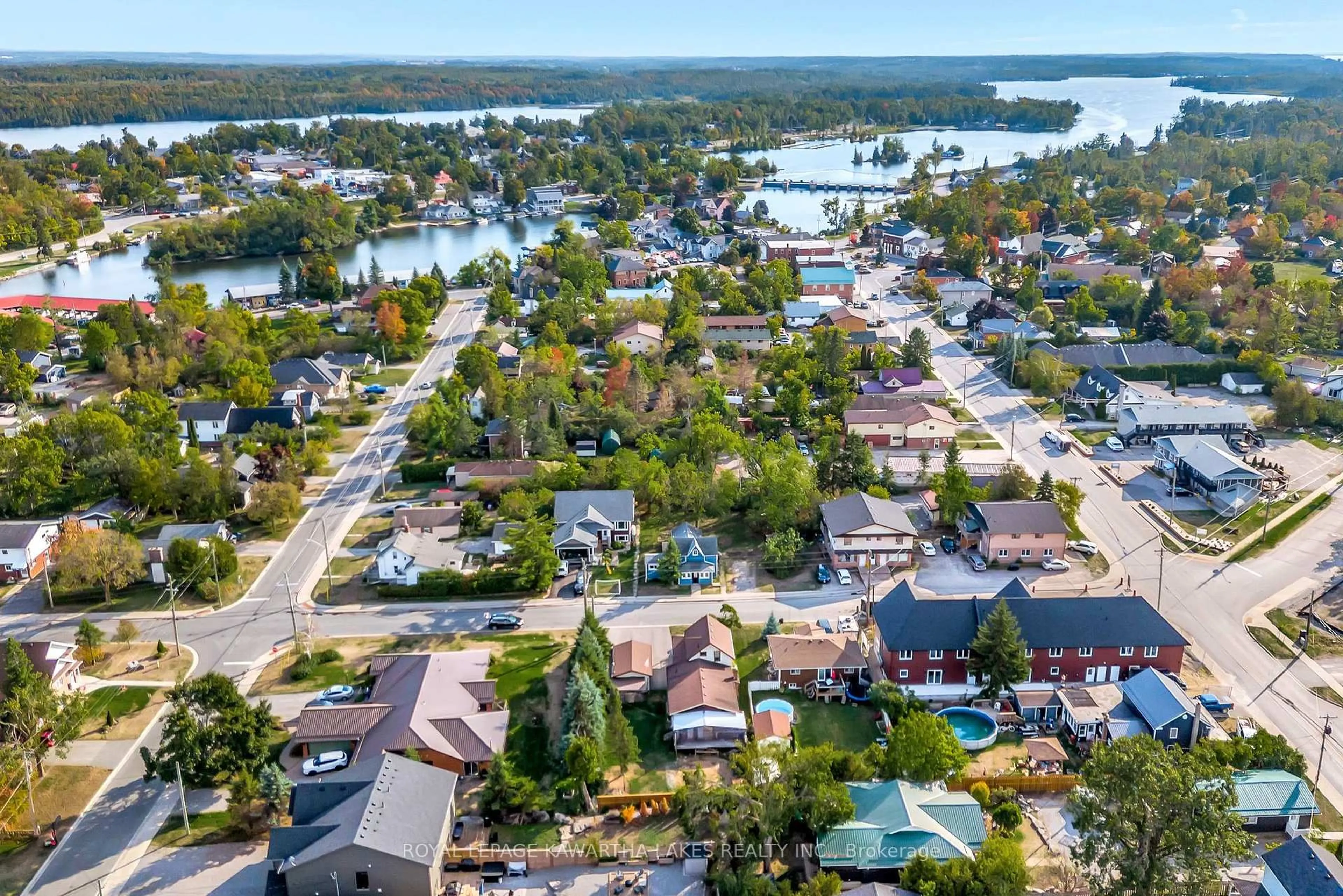 A pic from outside/outdoor area/front of a property/back of a property/a pic from drone, water/lake/river/ocean view for 19 Prince St, Kawartha Lakes Ontario K0M 1A0