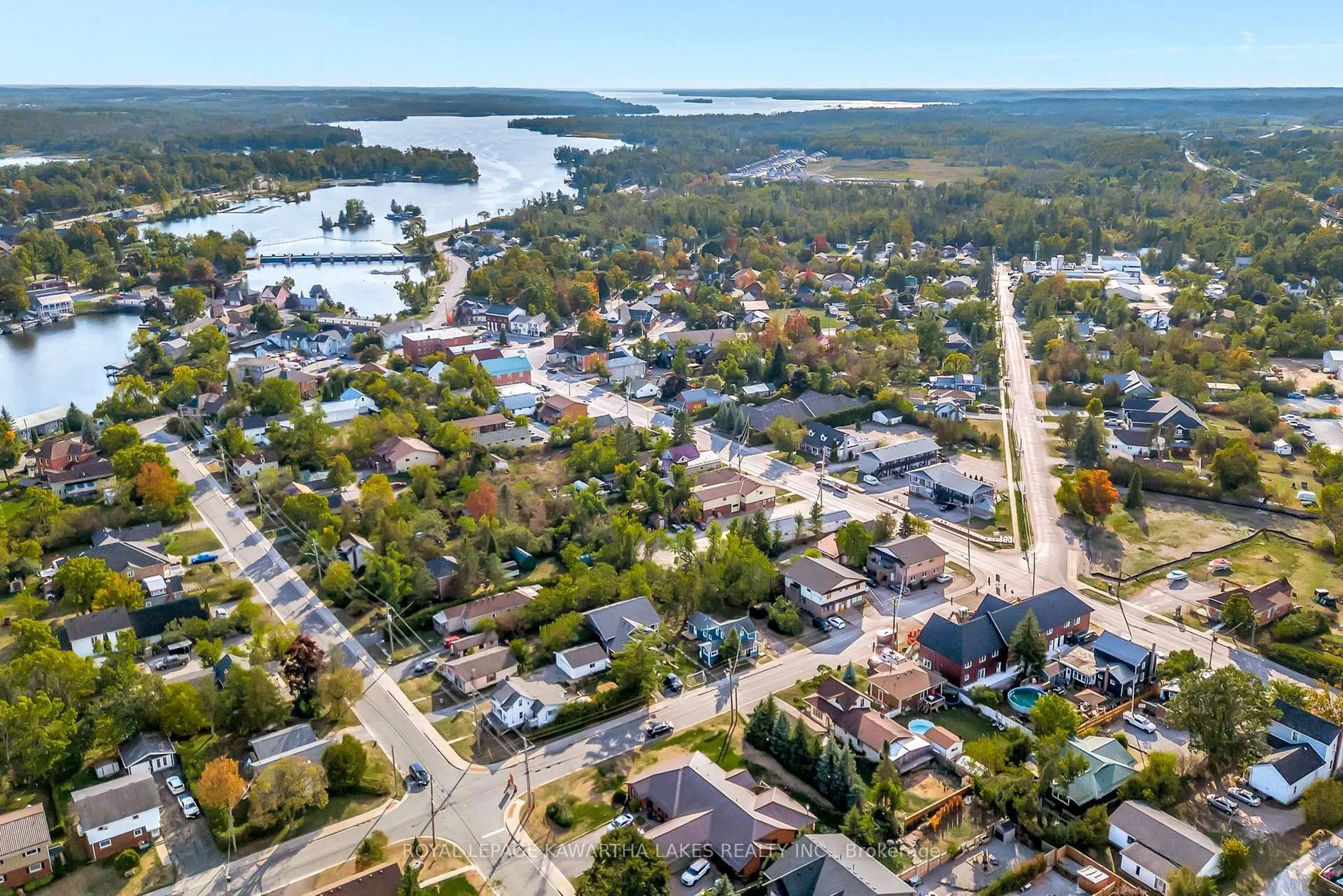 A pic from outside/outdoor area/front of a property/back of a property/a pic from drone, water/lake/river/ocean view for 19 Prince St, Kawartha Lakes Ontario K0M 1A0