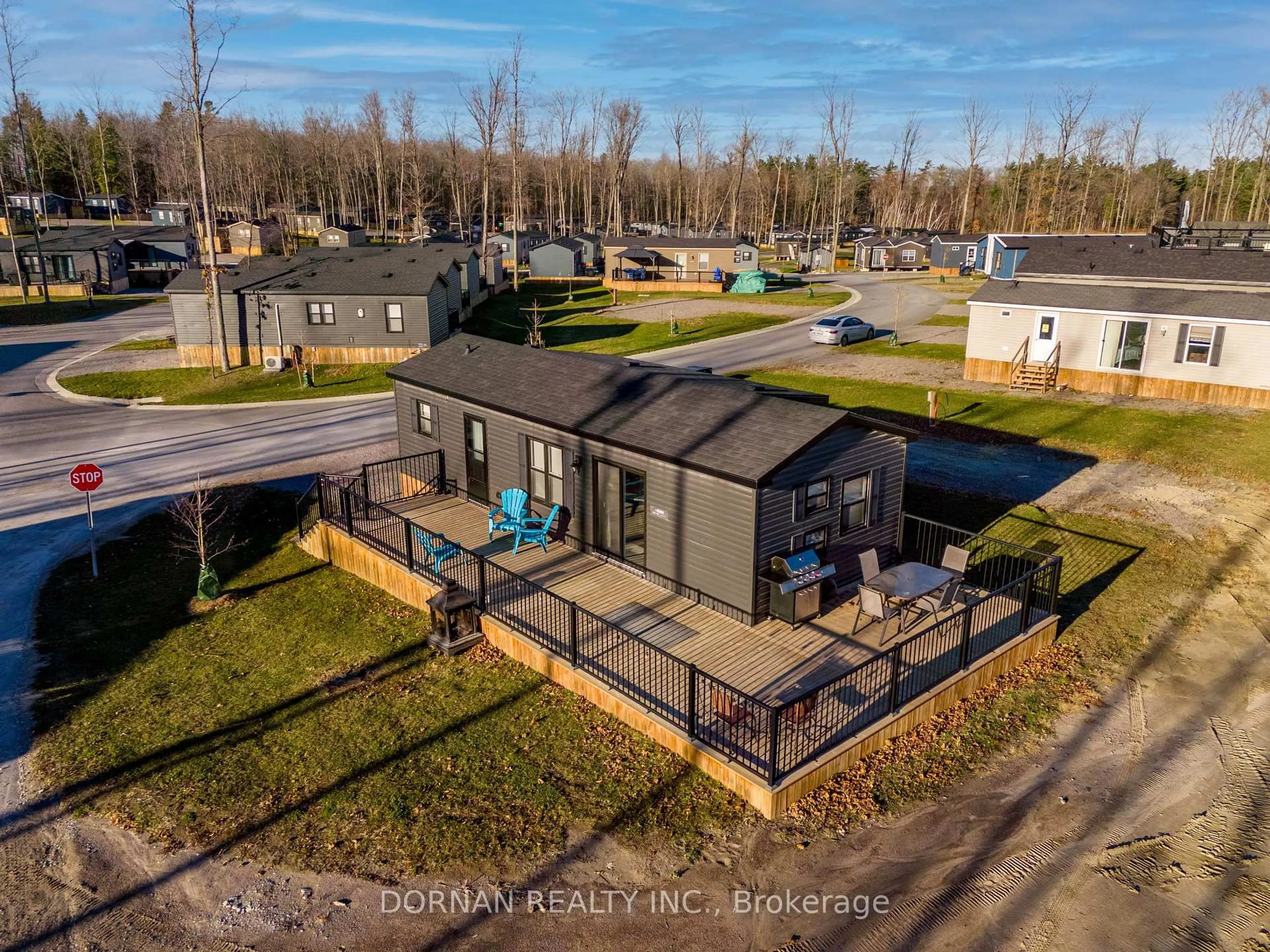 A pic from outside/outdoor area/front of a property/back of a property/a pic from drone, street for 1235 Villiers Line #ANGUS GLEN 13, Otonabee-South Monaghan Ontario K0L 2G0