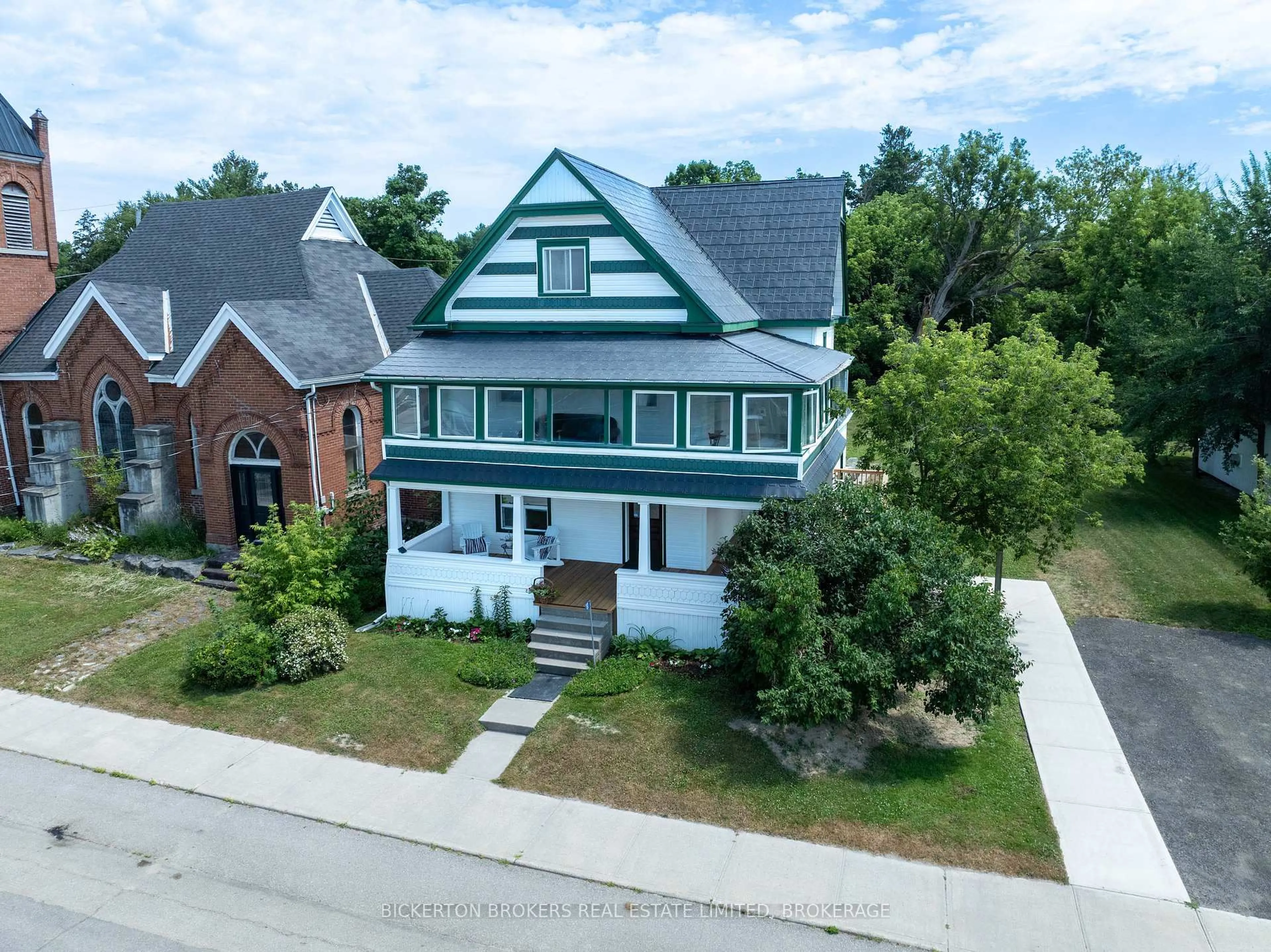 A pic from outside/outdoor area/front of a property/back of a property/a pic from drone, street for 153 Main St, Leeds and the Thousand Islands Ontario K0H 2N0
