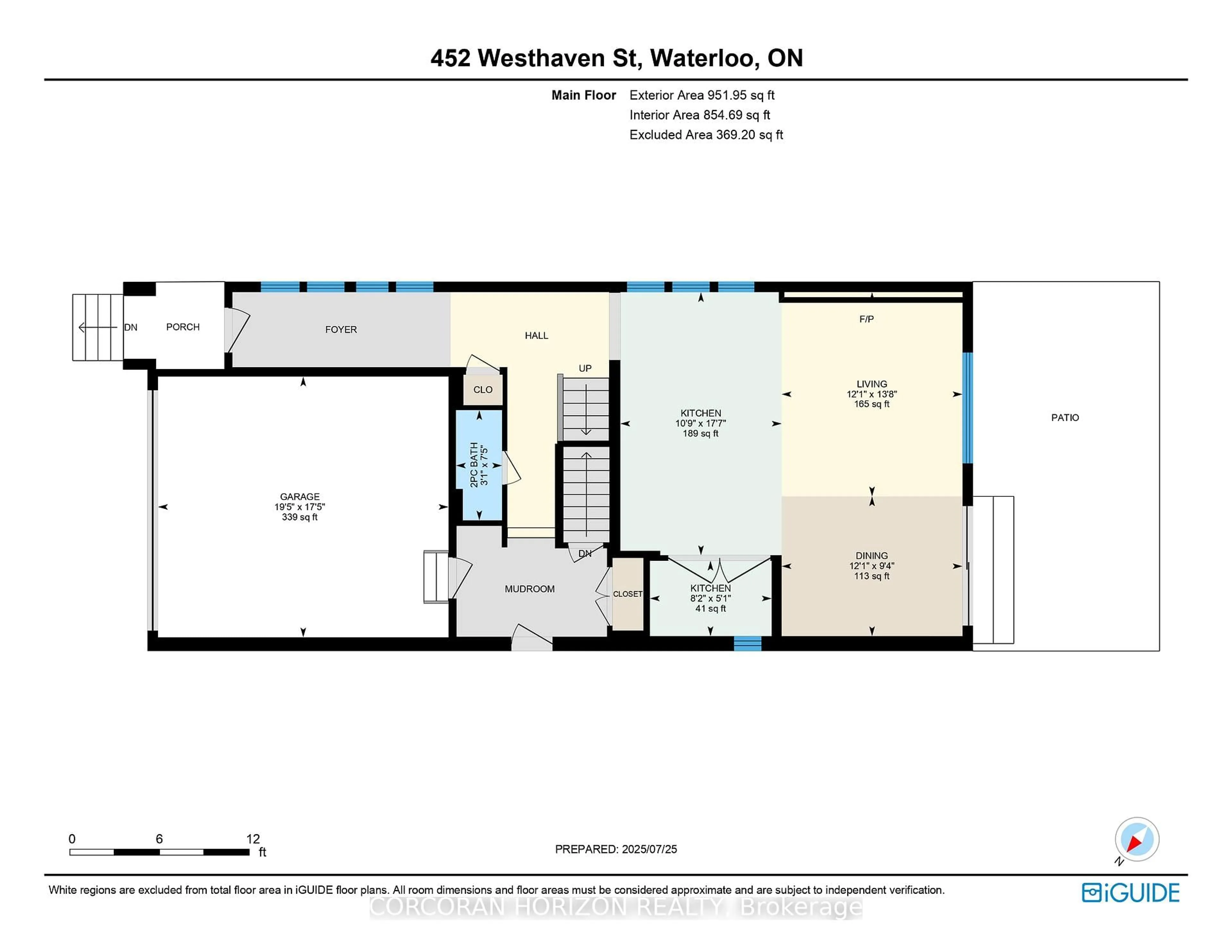 Floor plan for 452 WESTHAVEN St, Waterloo Ontario N2T 0A4