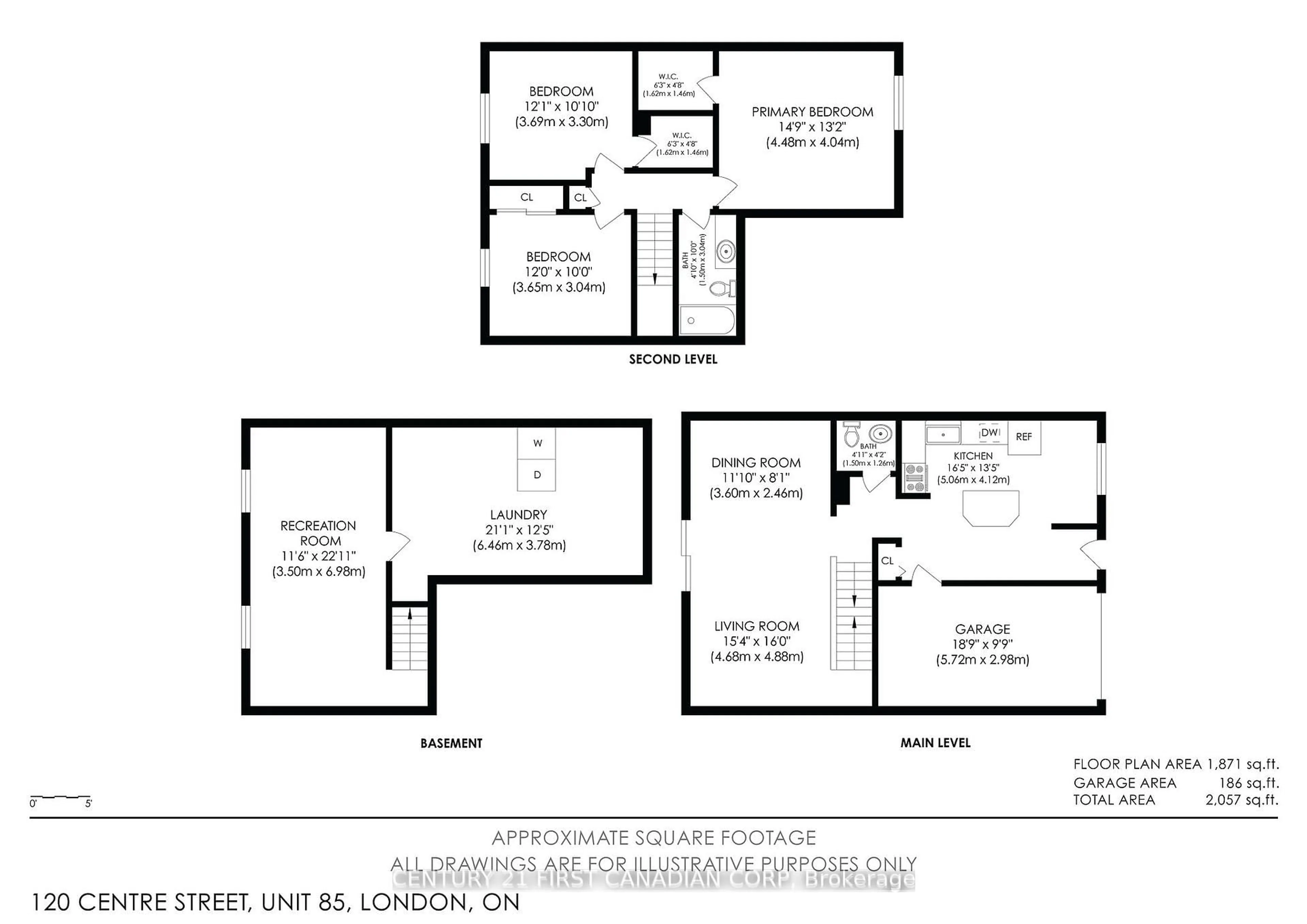 Floor plan for 120 Centre St #85, London South Ontario N6J 4X4