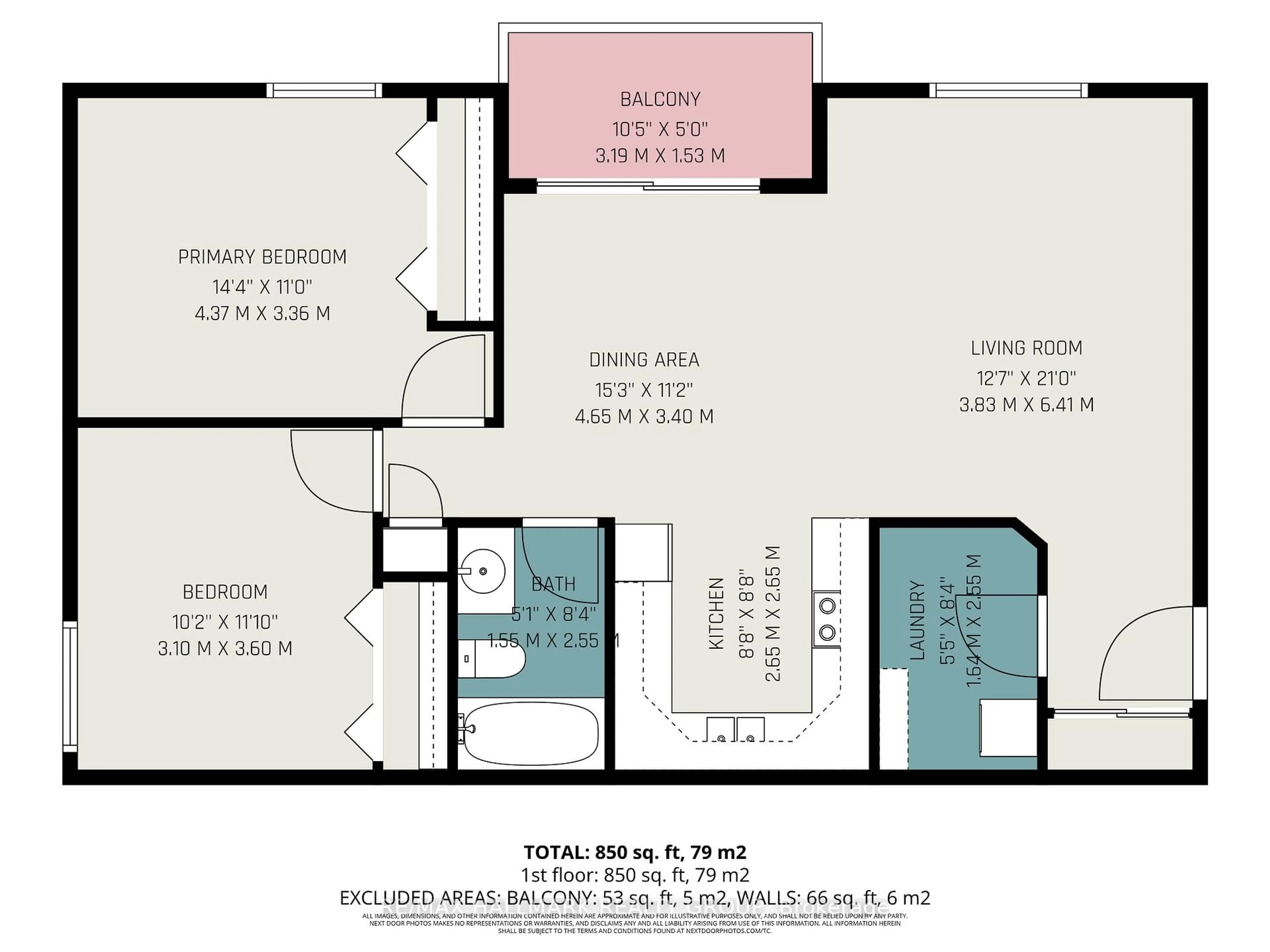 Floor plan for 1026 Laurier St #208, Clarence-Rockland Ontario K4K 1V6