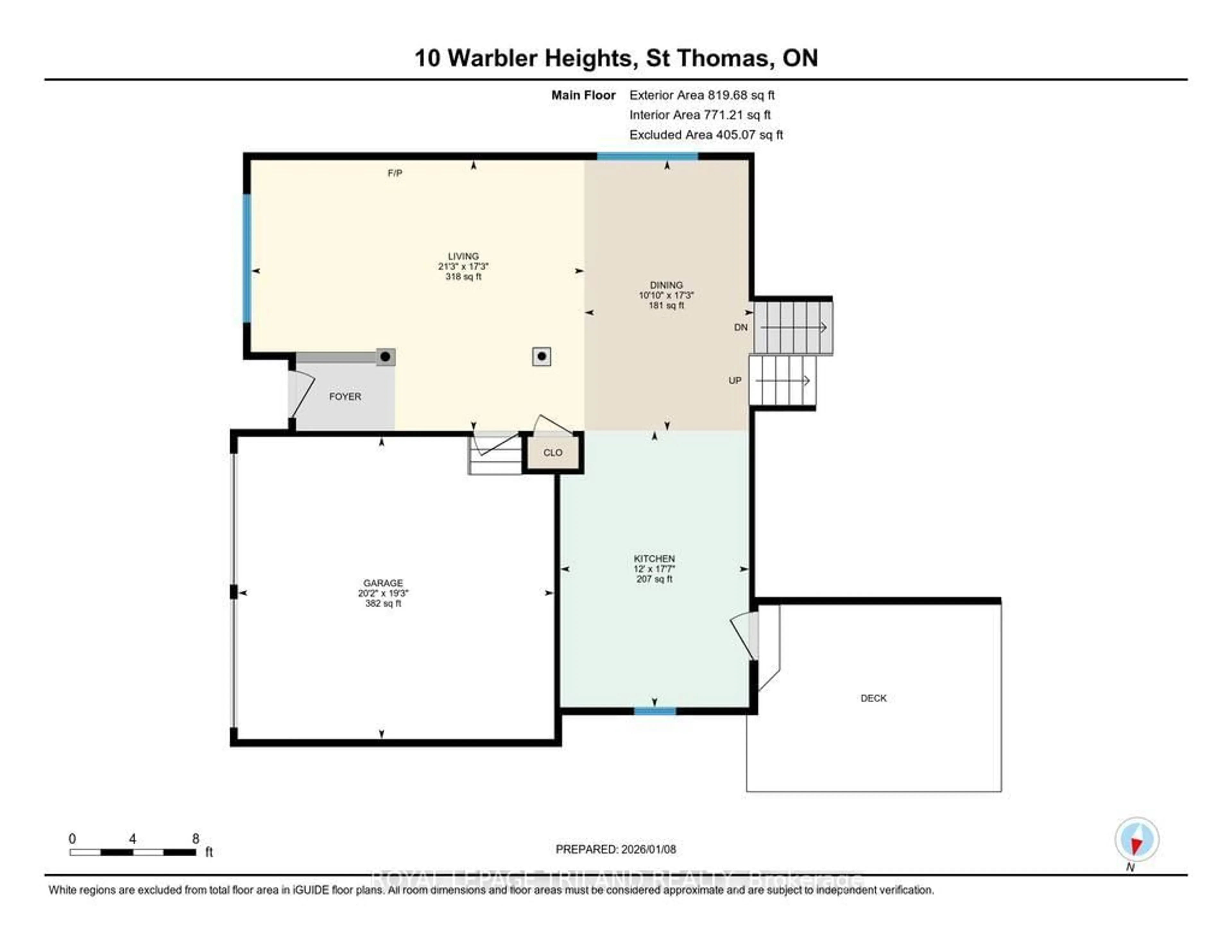 Floor plan for 10 WARBLER Hts, St. Thomas Ontario N5R 6J4