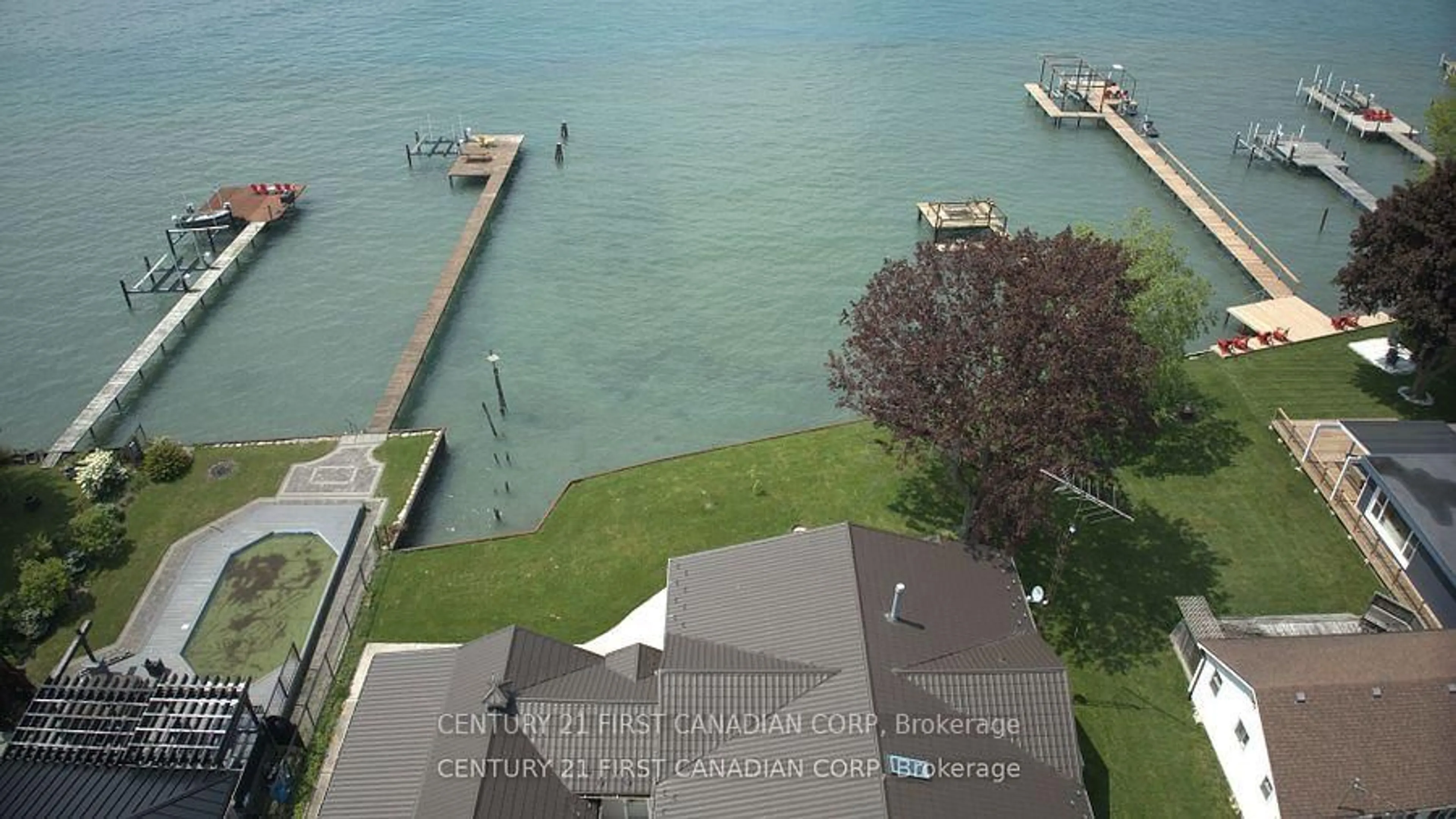 A pic from outside/outdoor area/front of a property/back of a property/a pic from drone, water/lake/river/ocean view for 3877 St Clair Pkwy, St. Clair Ontario N0P 2B0