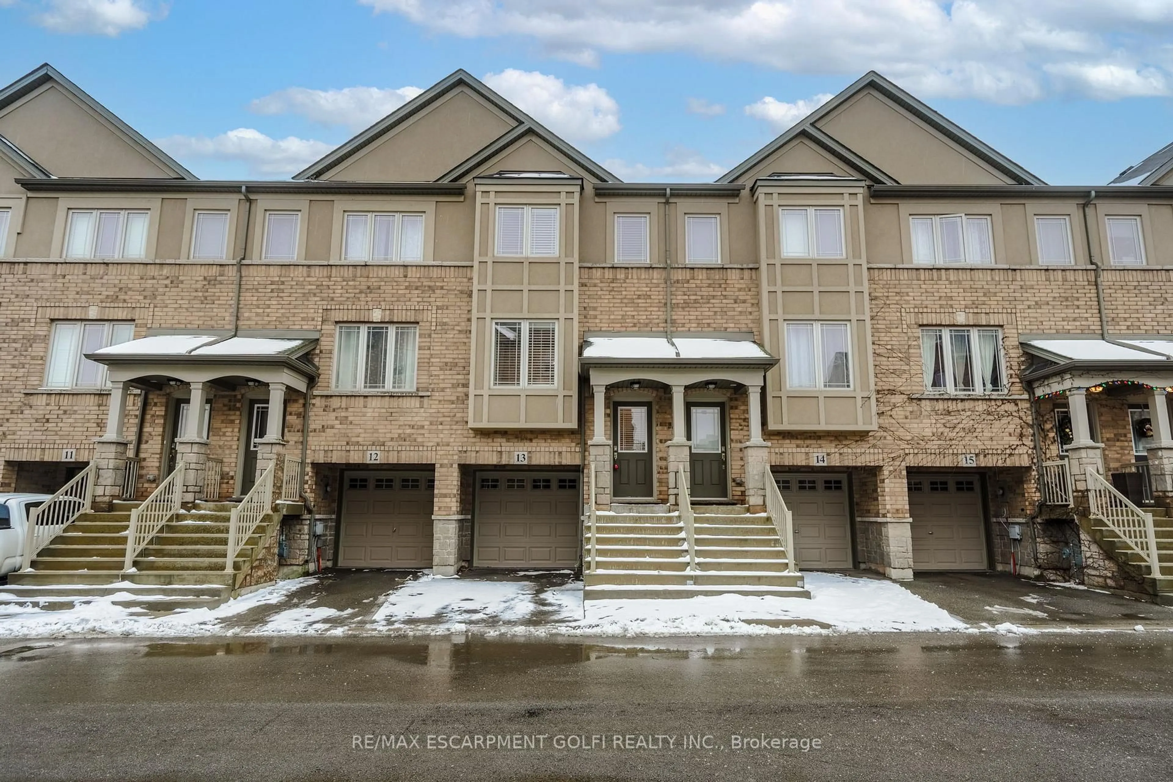 A pic from outside/outdoor area/front of a property/back of a property/a pic from drone, street for 201 Westbank Tr #13, Hamilton Ontario L8J 0H5