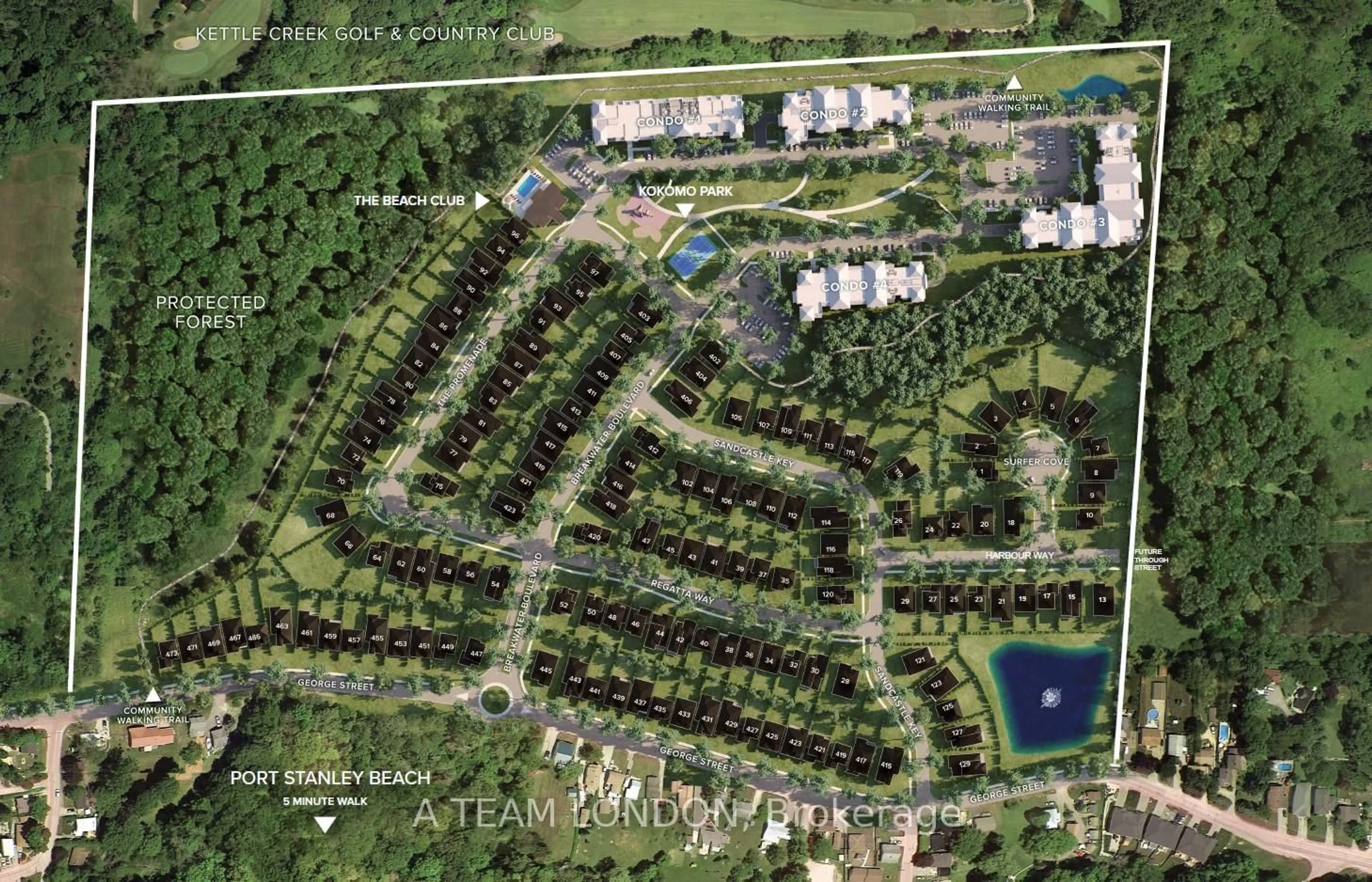 A pic from outside/outdoor area/front of a property/back of a property/a pic from drone, street for 18 Harbour Way, Central Elgin Ontario N5L 1C5