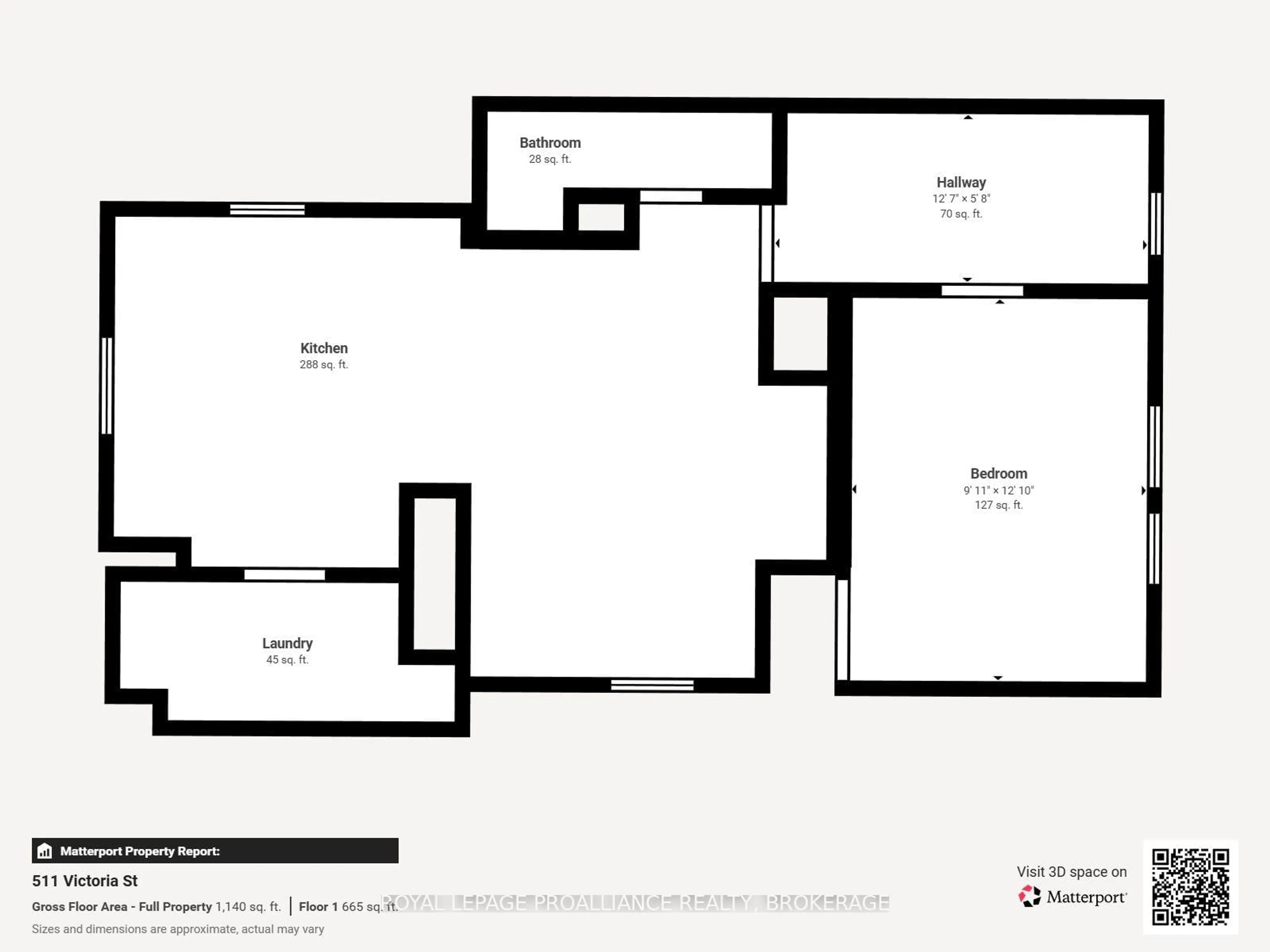 Floor plan for 511 Victoria St, Kingston Ontario K7L 3Z9