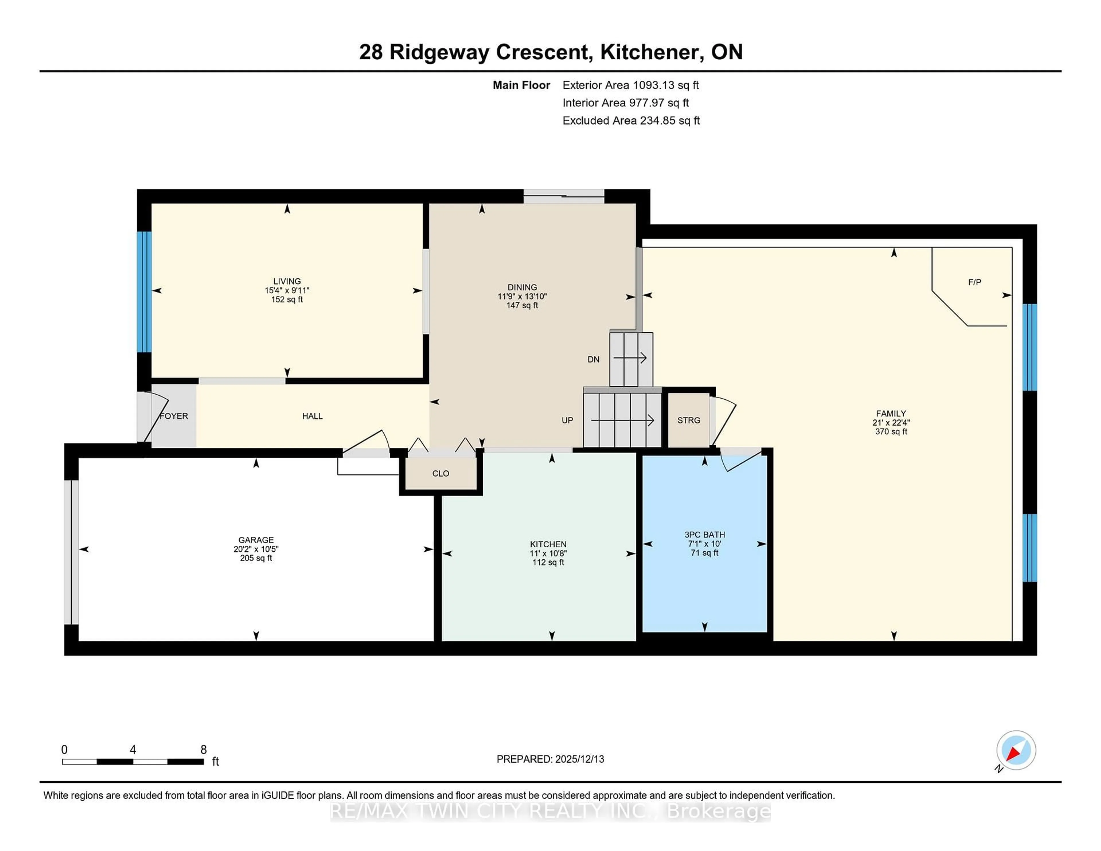 Floor plan for 28 Ridgeway Cres, Kitchener Ontario N2E 3M3