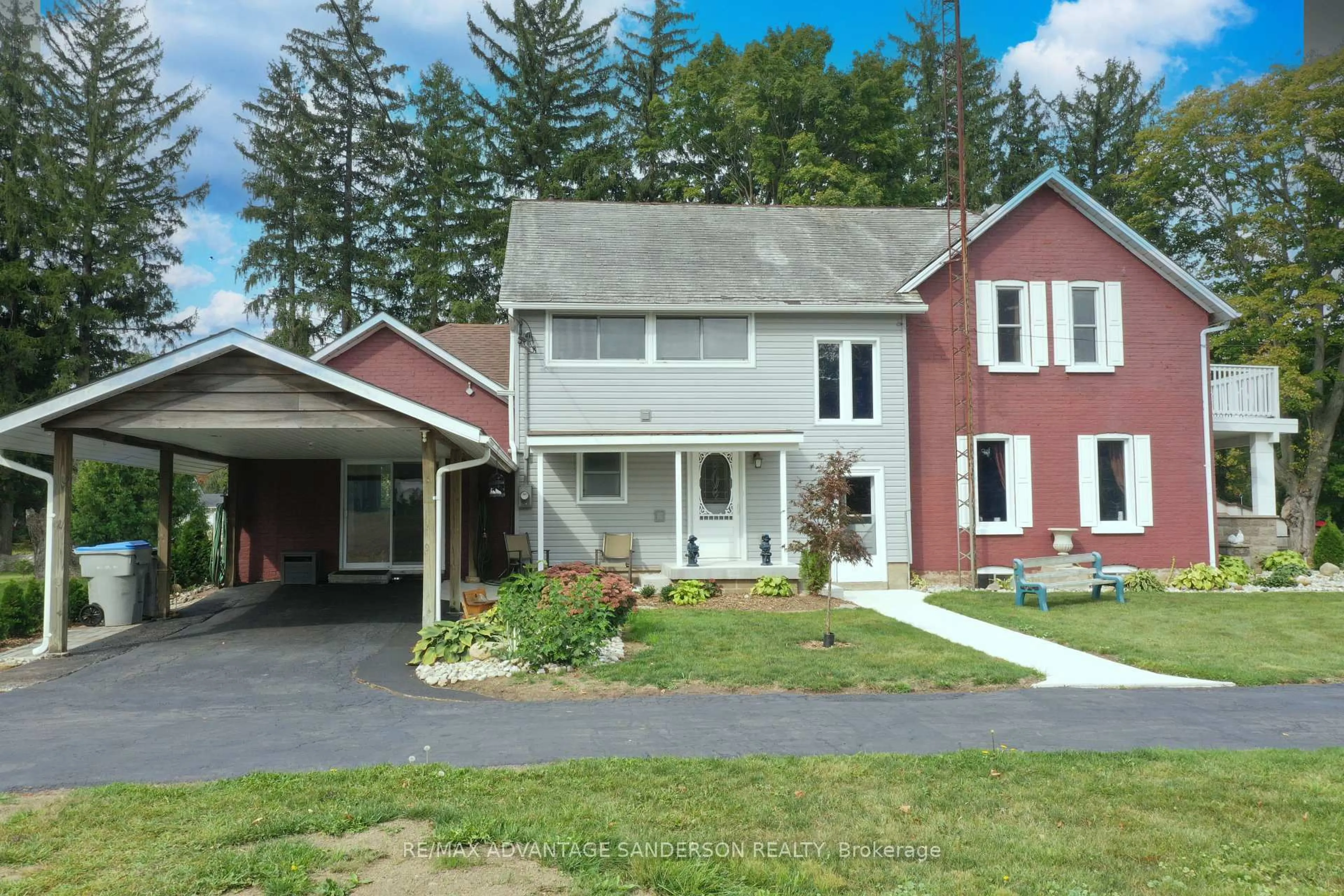 Home with vinyl exterior material, street for 8523 Townsend Line, Lambton Shores Ontario N0M 1B0