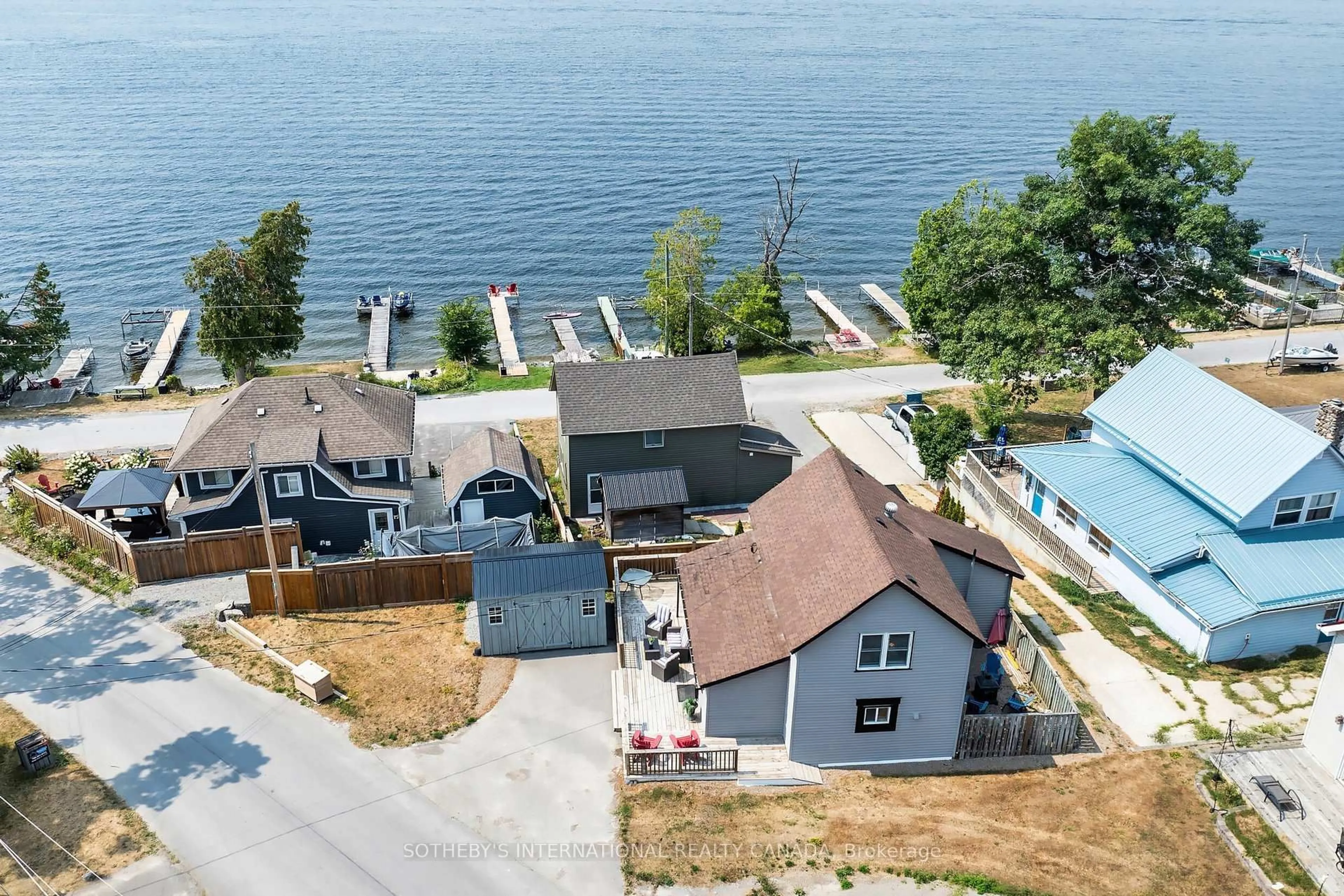 A pic from outside/outdoor area/front of a property/back of a property/a pic from drone, water/lake/river/ocean view for 42 Pavillion Rd, Kawartha Lakes Ontario K0M 1L0