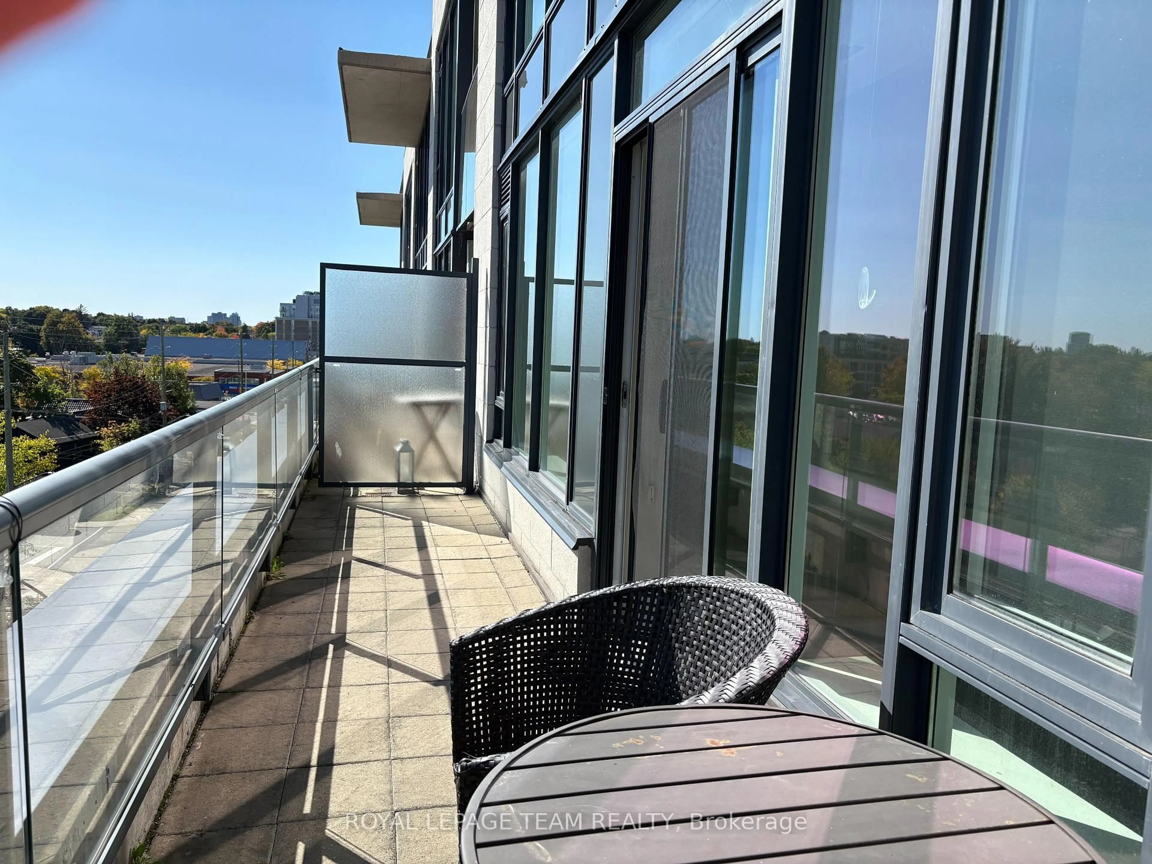 Balcony in the apartment, city buildings view from balcony for 360 Patricia Ave #717, Ottawa Ontario K1Z 0A8