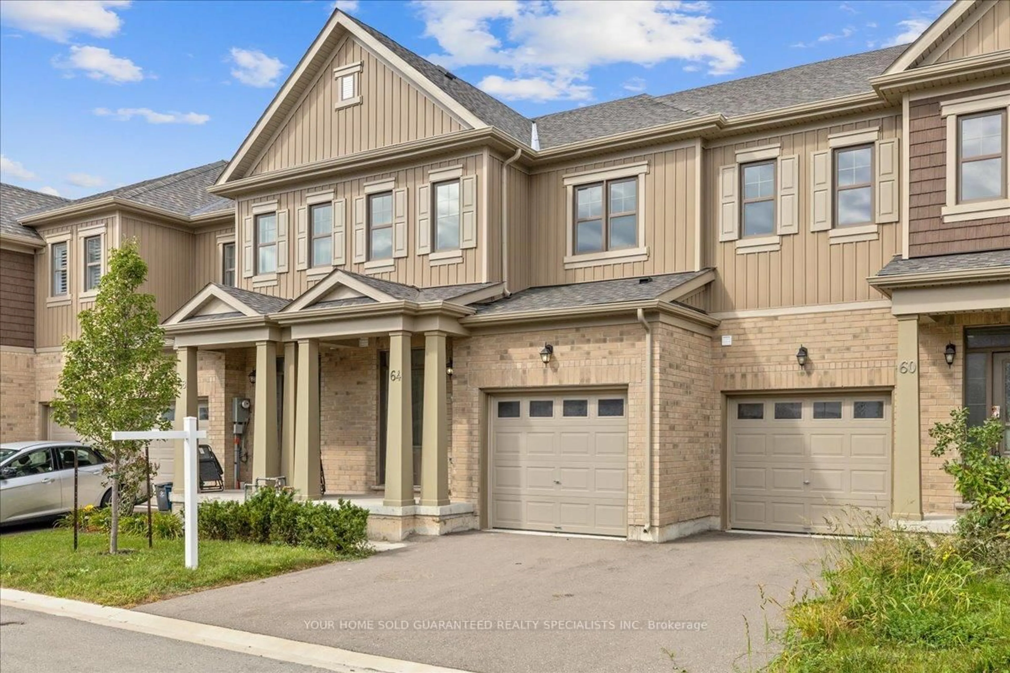 Home with brick exterior material, street for 64 Cosmopolitan Common, St. Catharines Ontario L2M 0B8