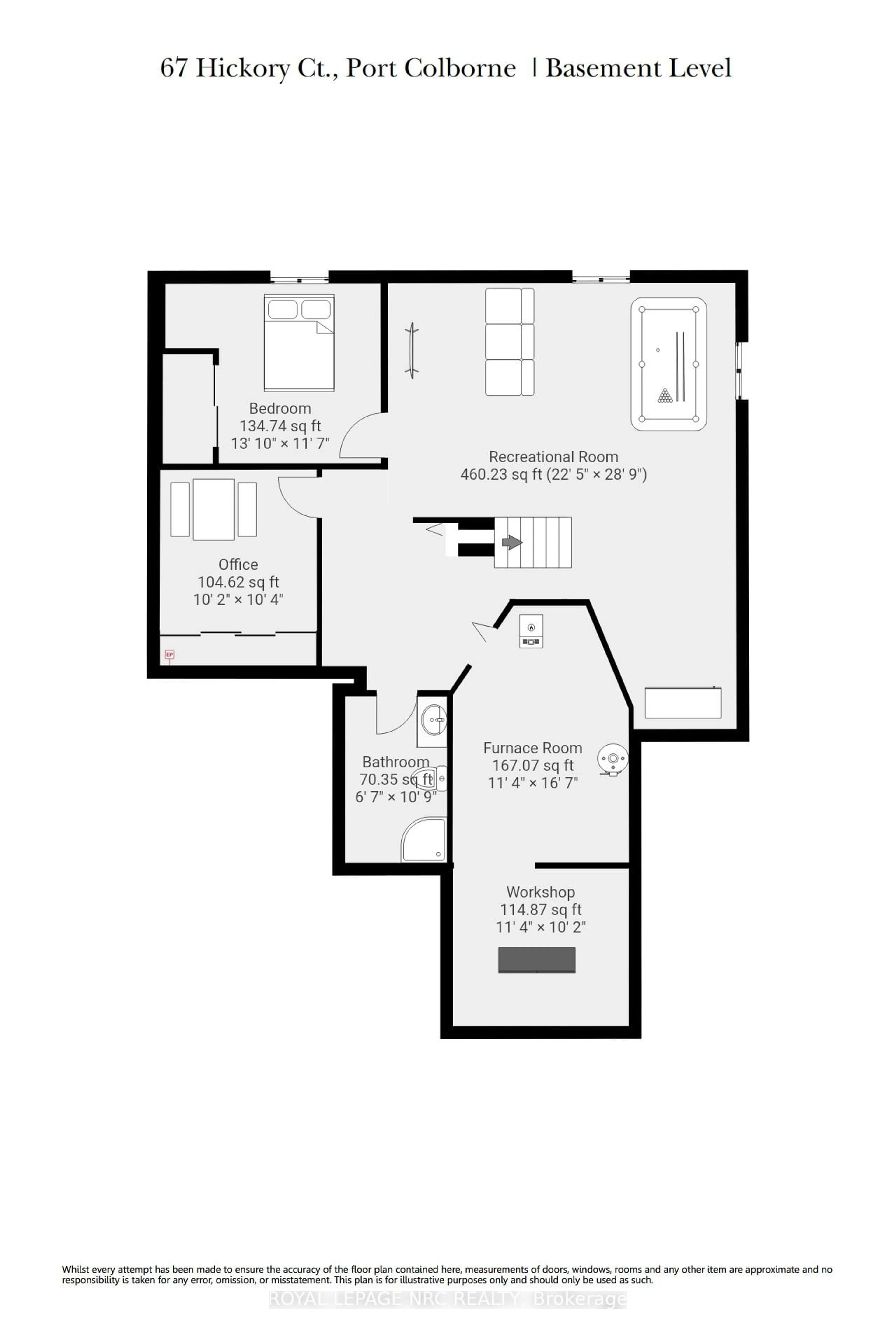 Floor plan for 67 Hickory Crt, Port Colborne Ontario L3K 0B2
