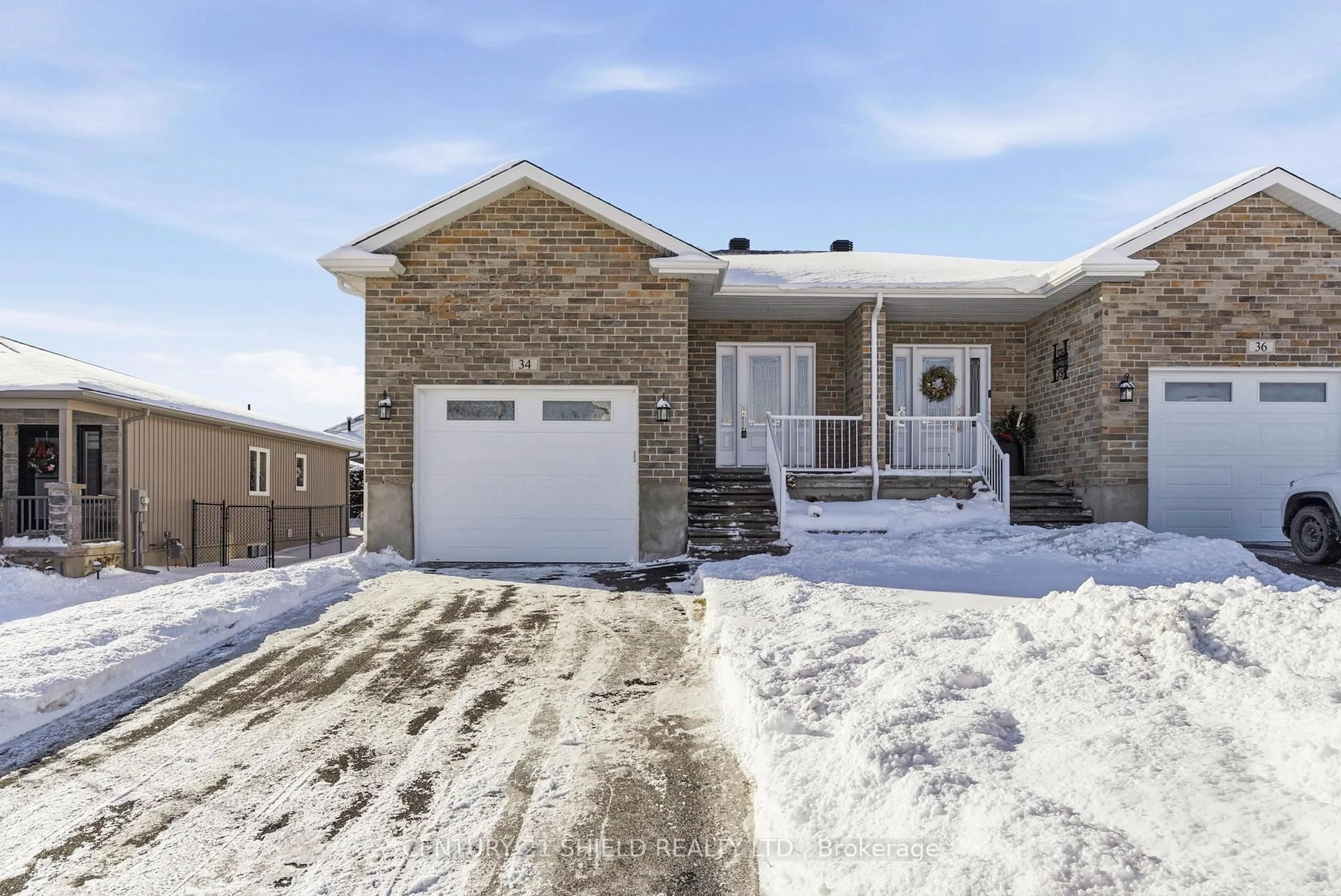 Home with brick exterior material, street for 34 Forrester Way, South Stormont Ontario K0C 1P0