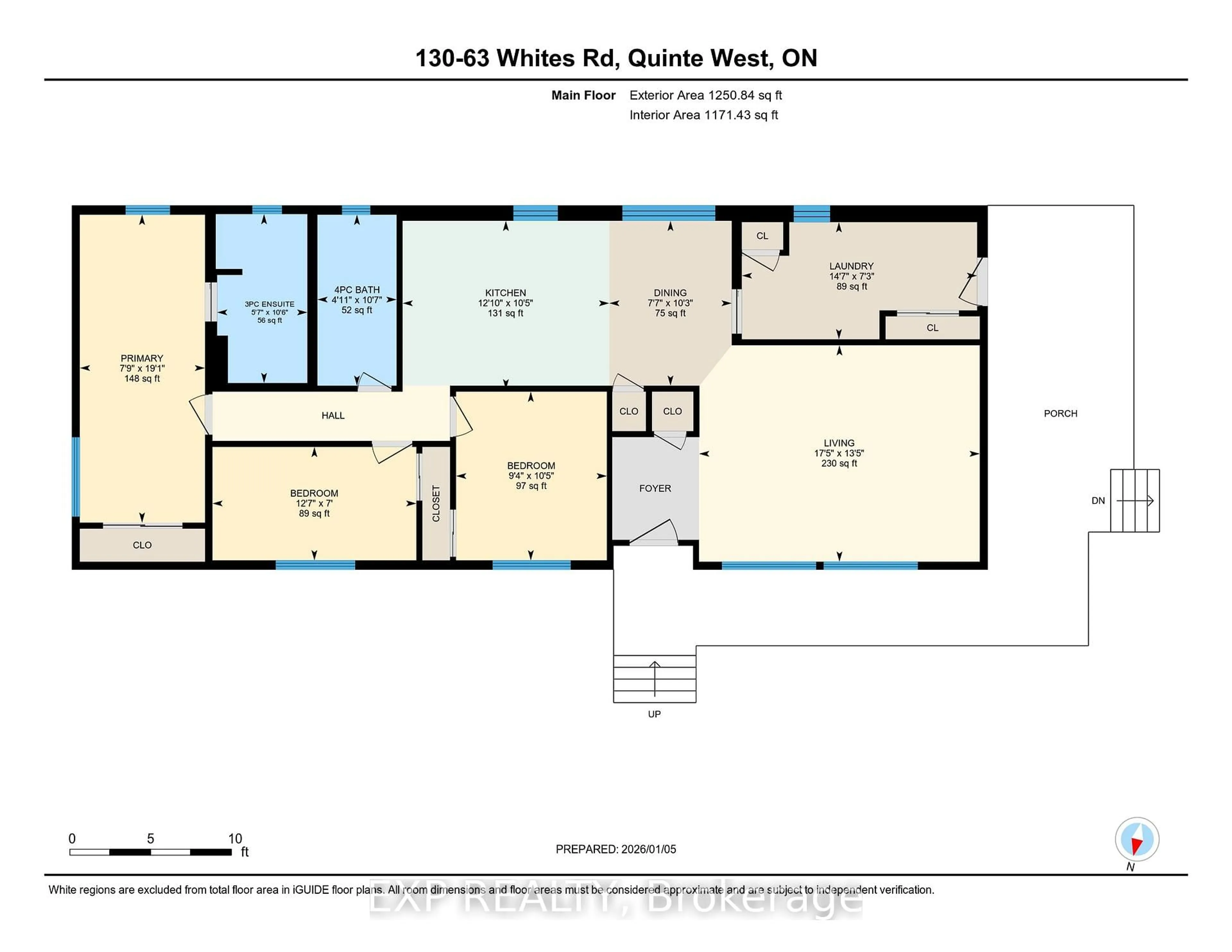 Floor plan for 63 Whites Rd ##130, Quinte West Ontario K8V 5P5