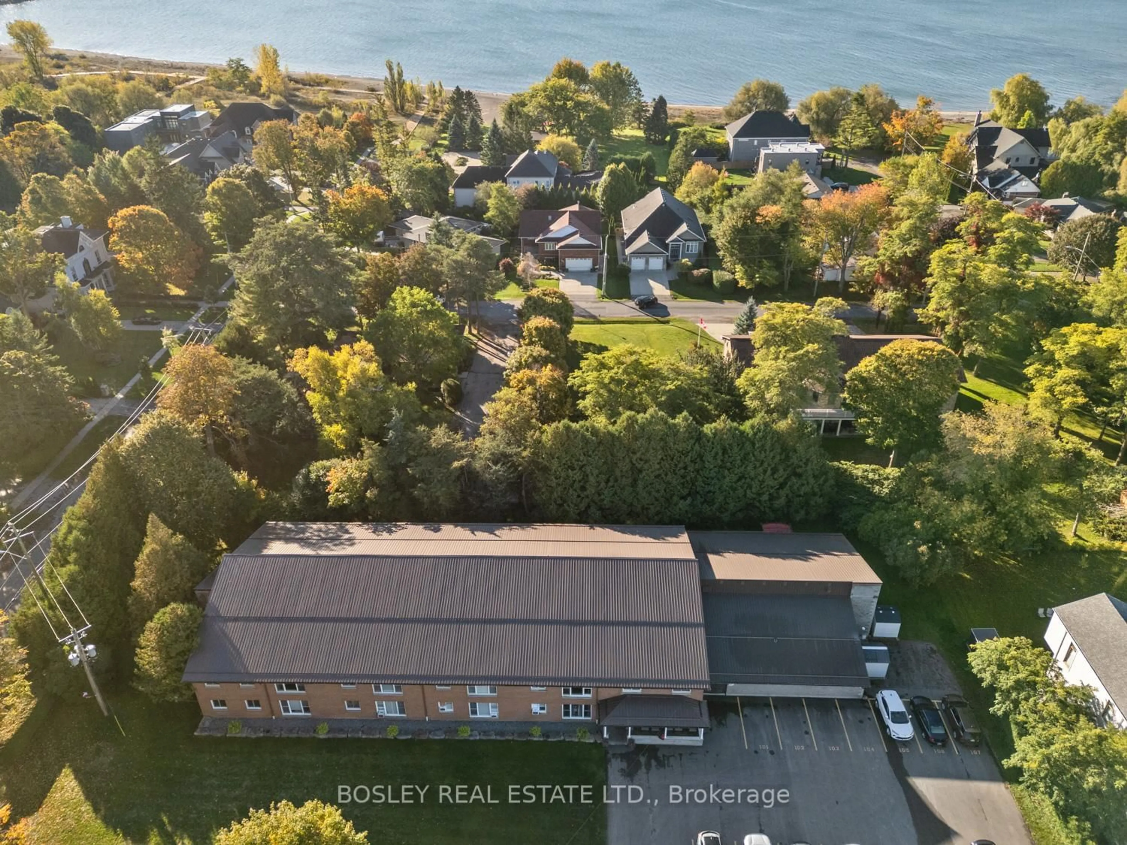 A pic from outside/outdoor area/front of a property/back of a property/a pic from drone, water/lake/river/ocean view for 133 Ontario St #201, Cobourg Ontario K9A 3B4