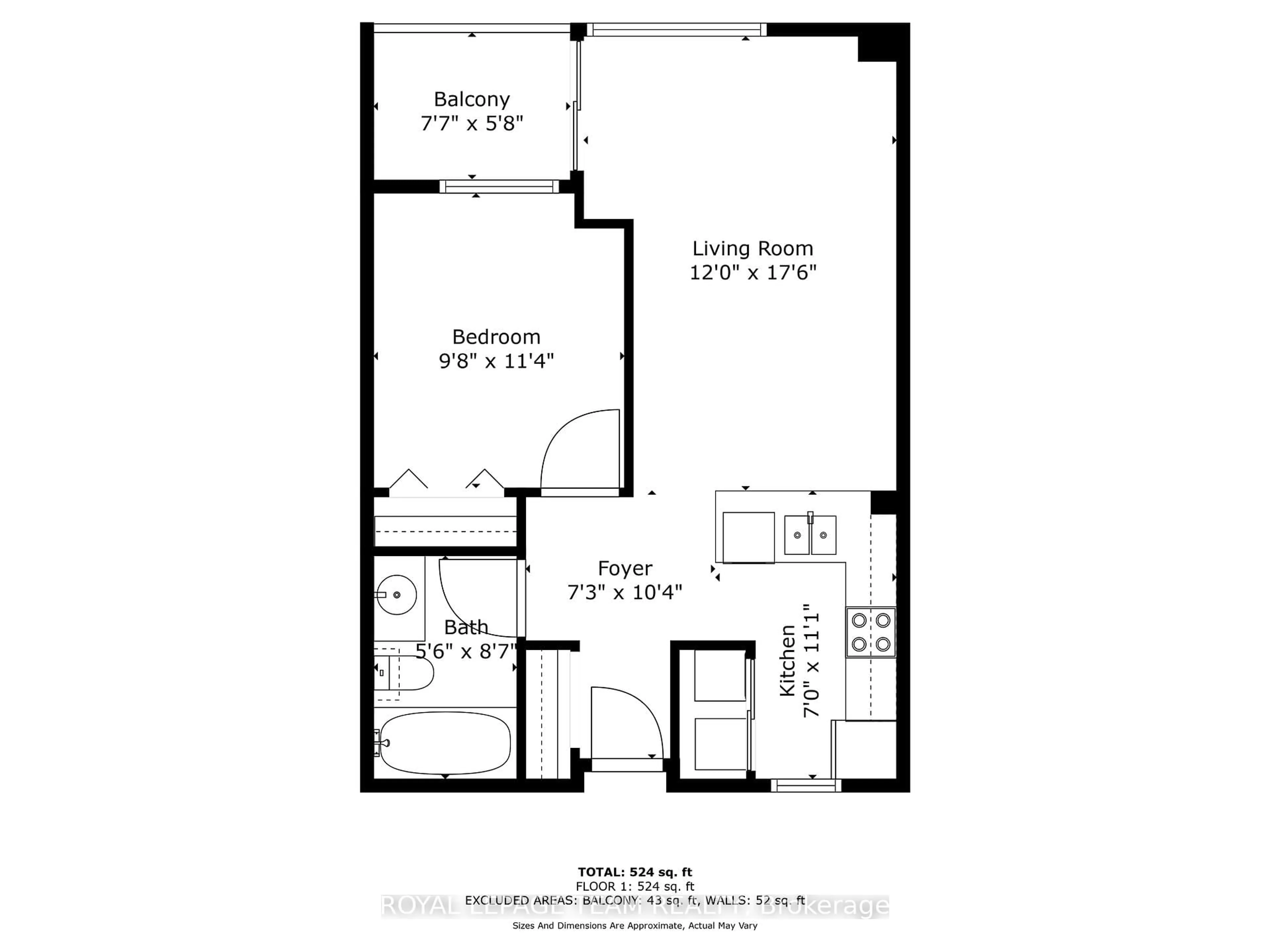 Floor plan for 200 Lett St #303, Ottawa Ontario K1R 0A7
