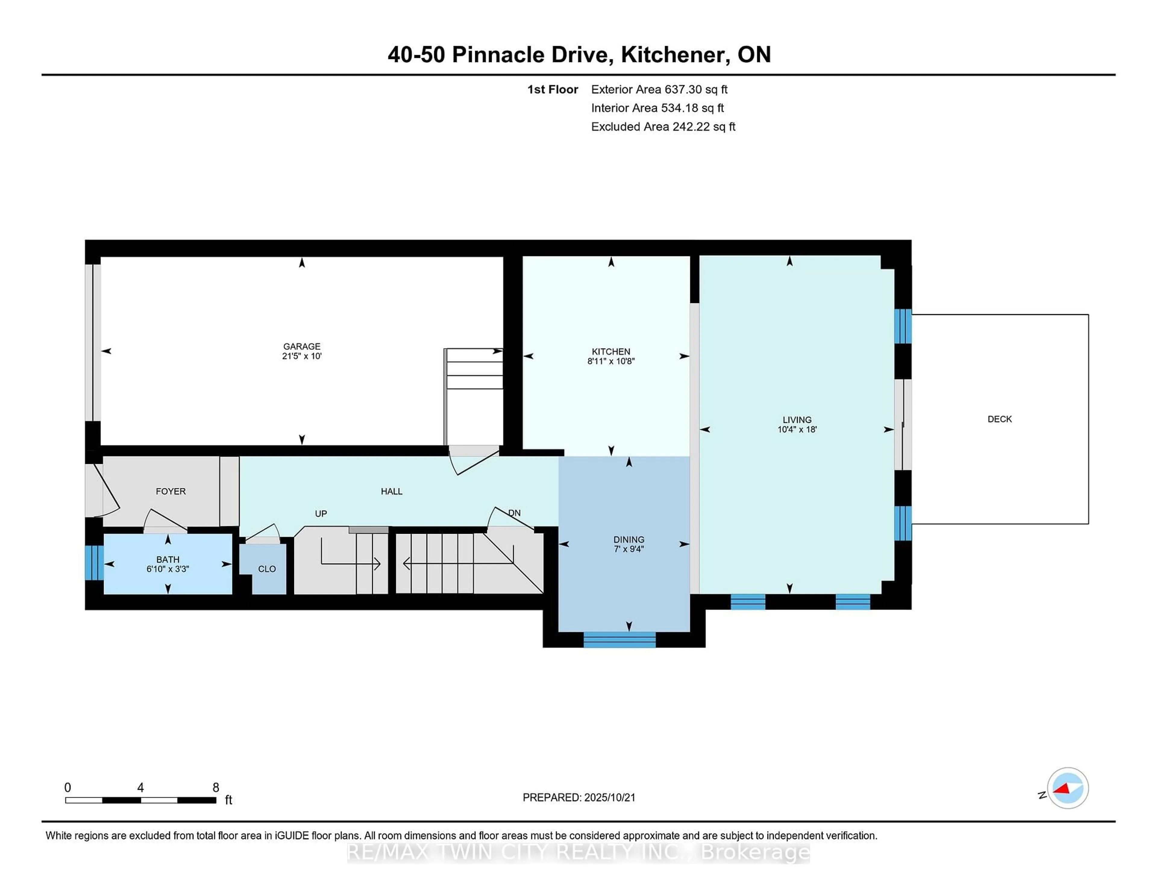 Floor plan for 50 Pinnacle Dr #40, Kitchener Ontario N2P 1C5