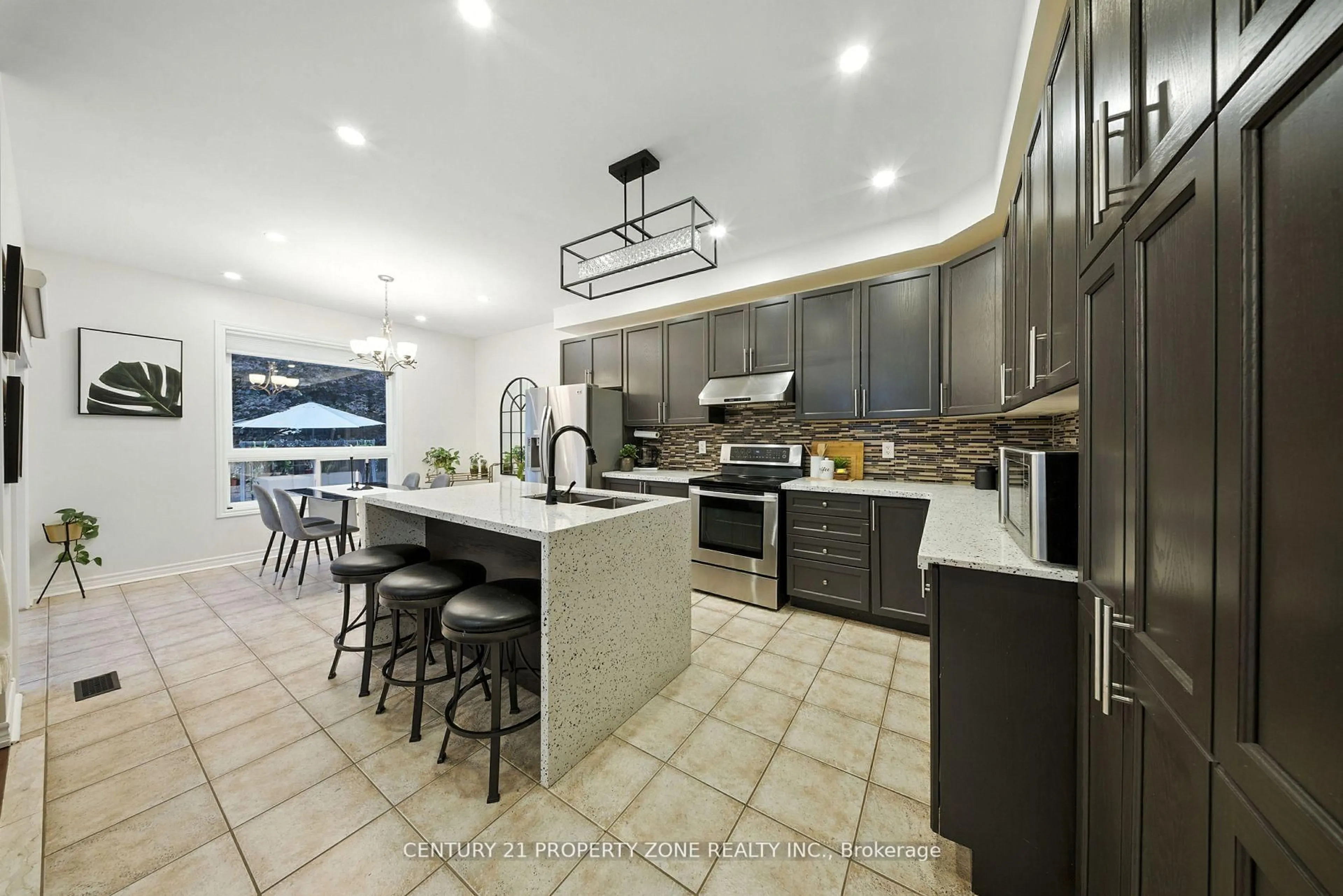 Contemporary kitchen, ceramic/tile floor for 652 Tully Cres, Peterborough Ontario K9K 0A9