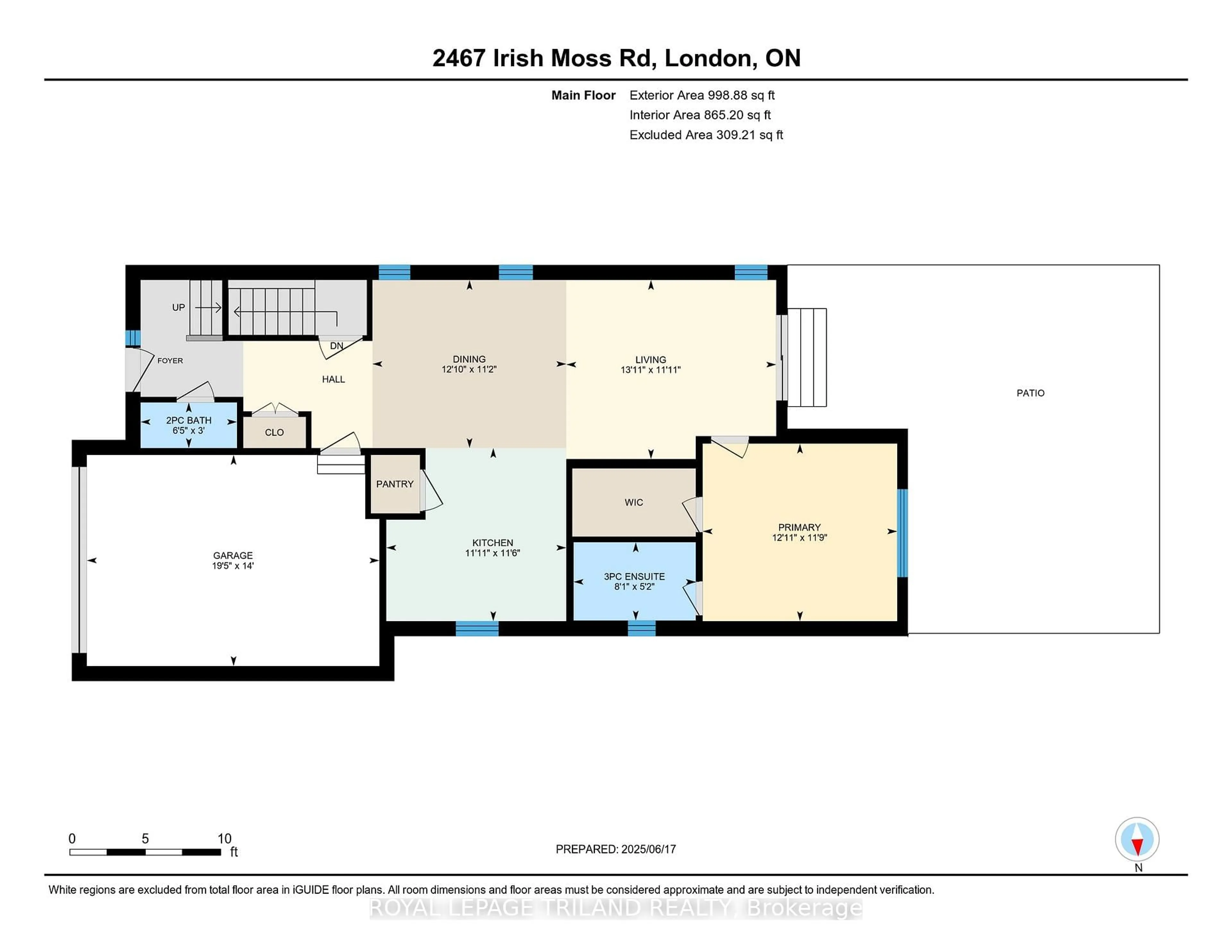 Floor plan for 2467 Irish Moss Rd, London South Ontario N6M 0A2