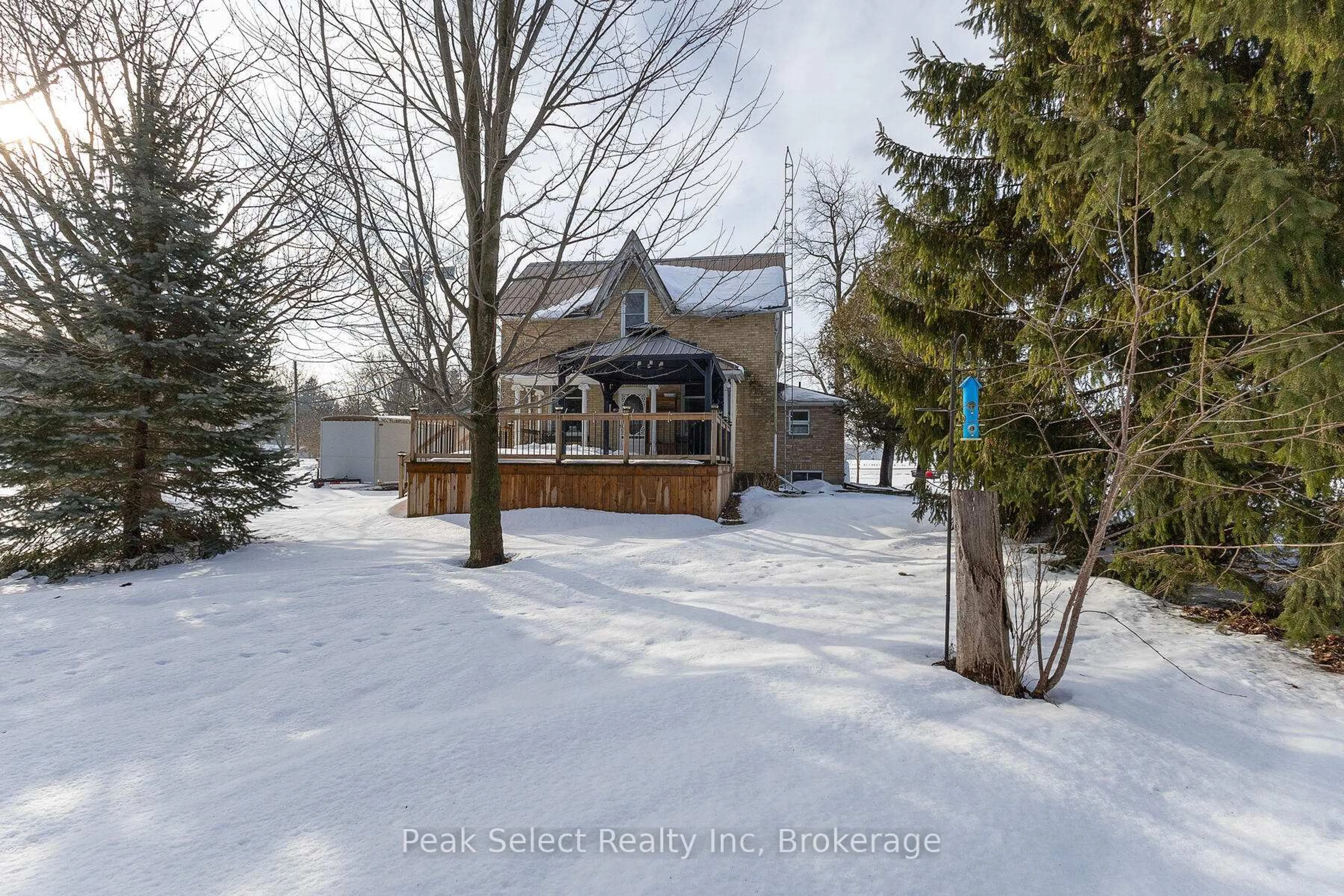 A pic from outside/outdoor area/front of a property/back of a property/a pic from drone, street for 3410 Perth Rd 163 Rd, West Perth Ontario N0K 1N0